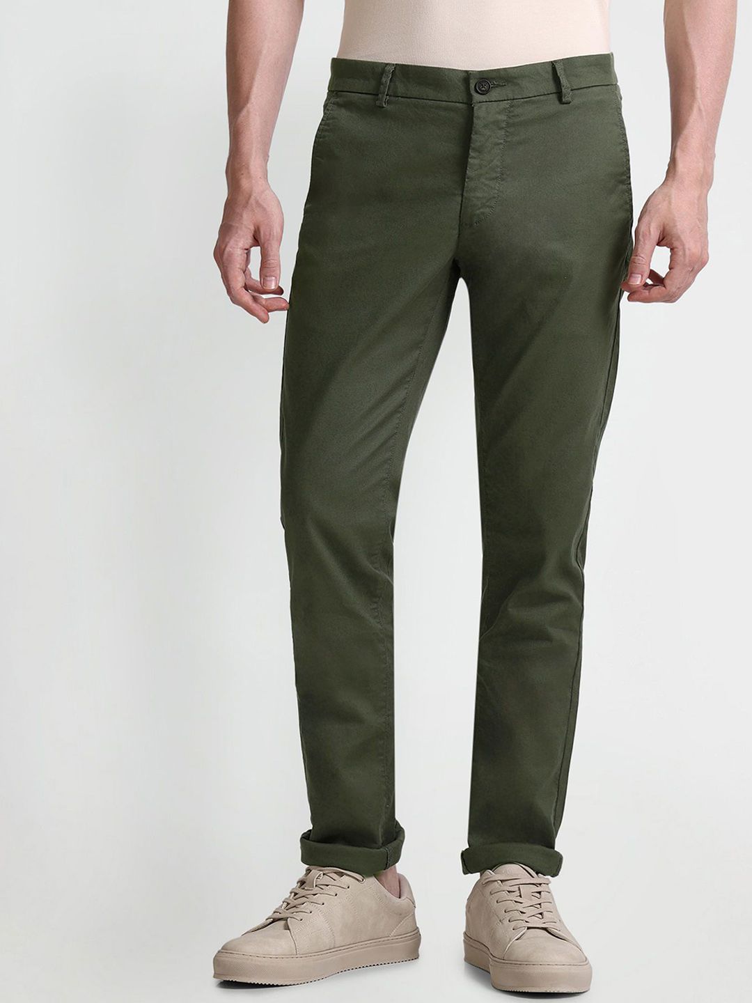 Arrow Sport Men Slim Fit Chinos Trousers-picture-19