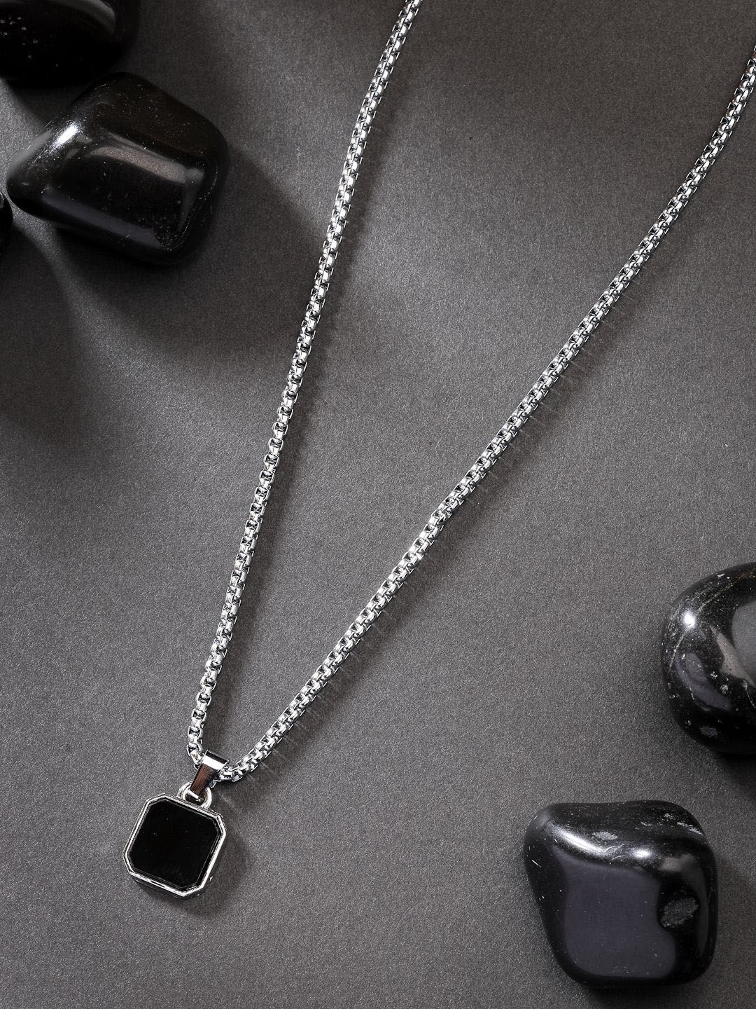 NVR Silver-Plated Square Pendants with Chains-image-27