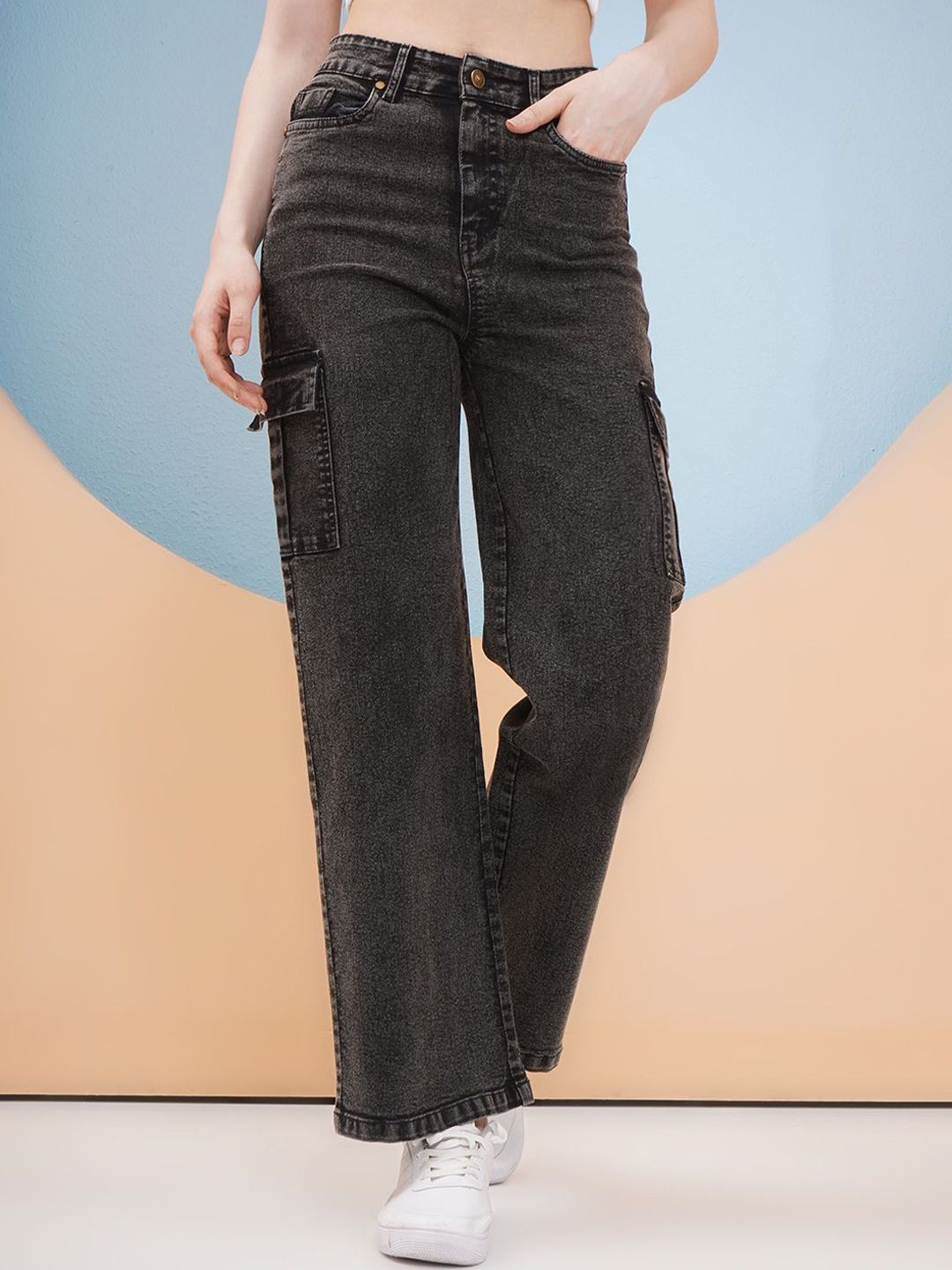 PUELLA Women Flared High-Rise Stretchable Jeans