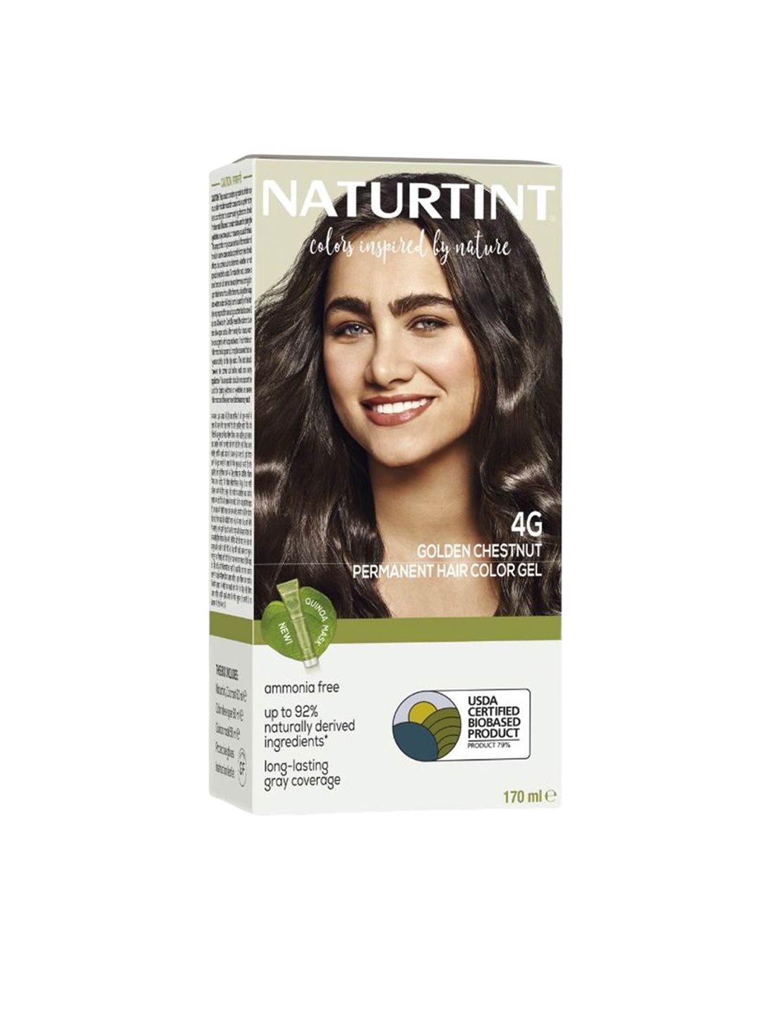 Naturtint Pure Grey Coverage Permanent Hair Color - 170 ml - 4G Golden Chestnut-picture-32