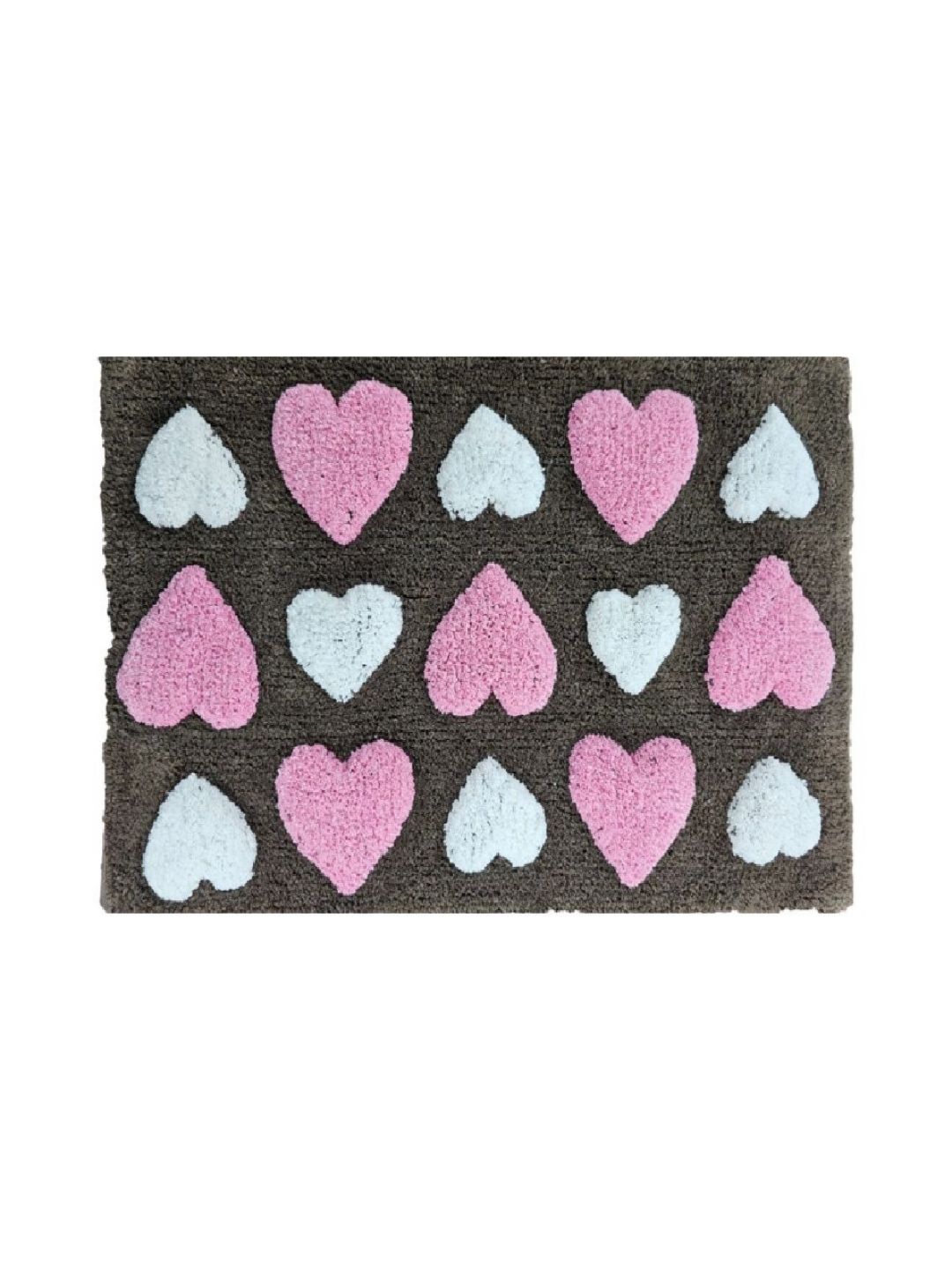 Aura Brown & Pink Patterned Anti-Skid 1800 GSM Cotton Bath Rugs-picture-2