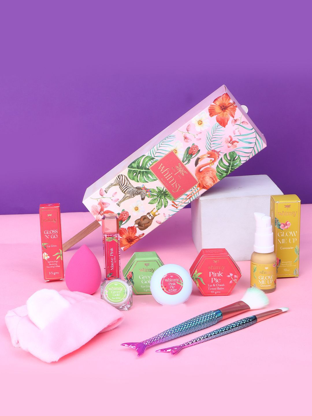 Whimsy Beauty Girls Set Of 7 Safe & Organic Glow Up Beauty Makeup Kit