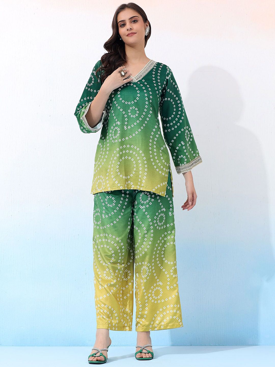 Bani Women Embellished Velvet Tunic With Palazzos Co-Ords-picture-25