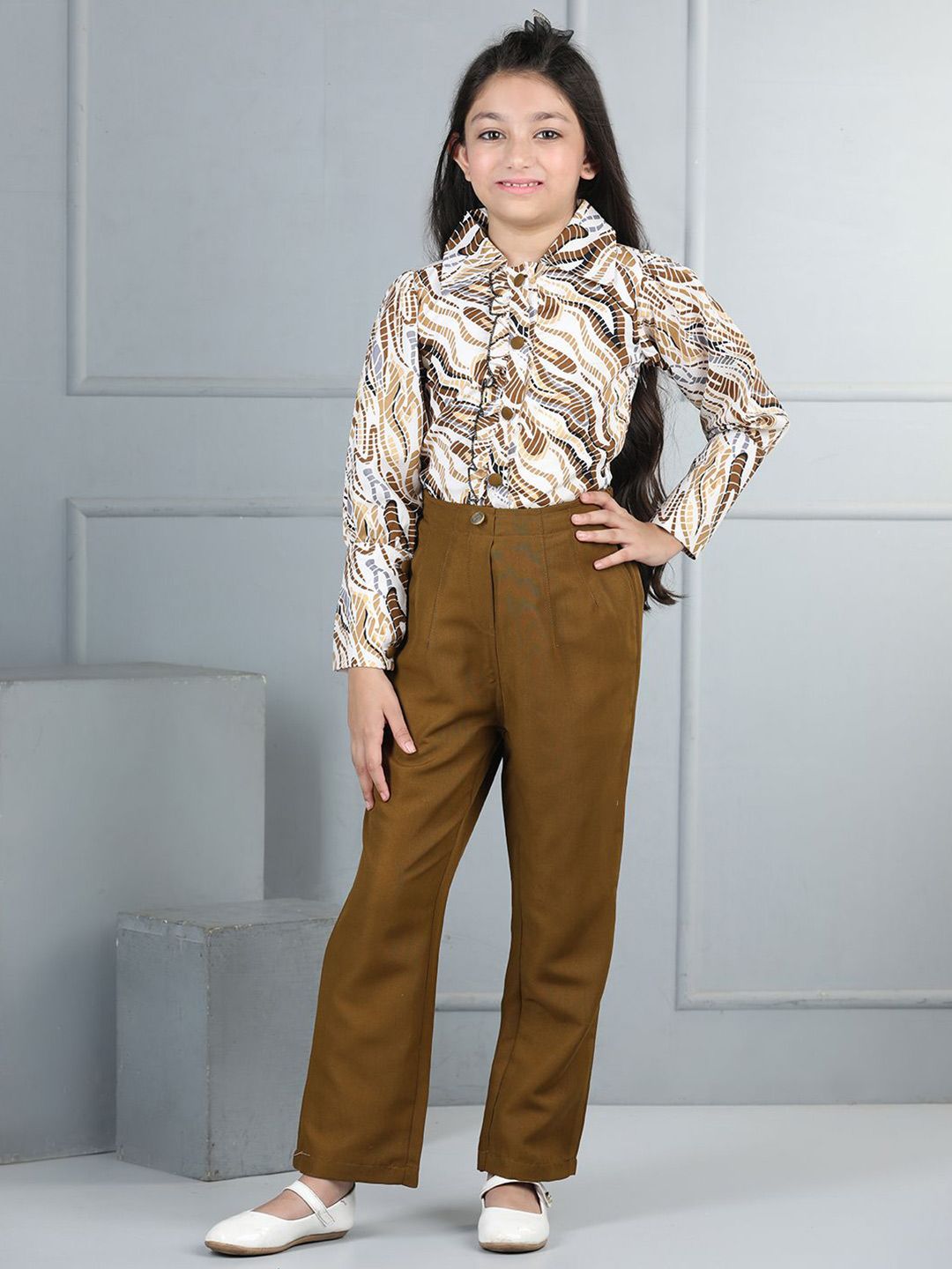 Cutiekins Girls Printed Top with Trousers-picture-15