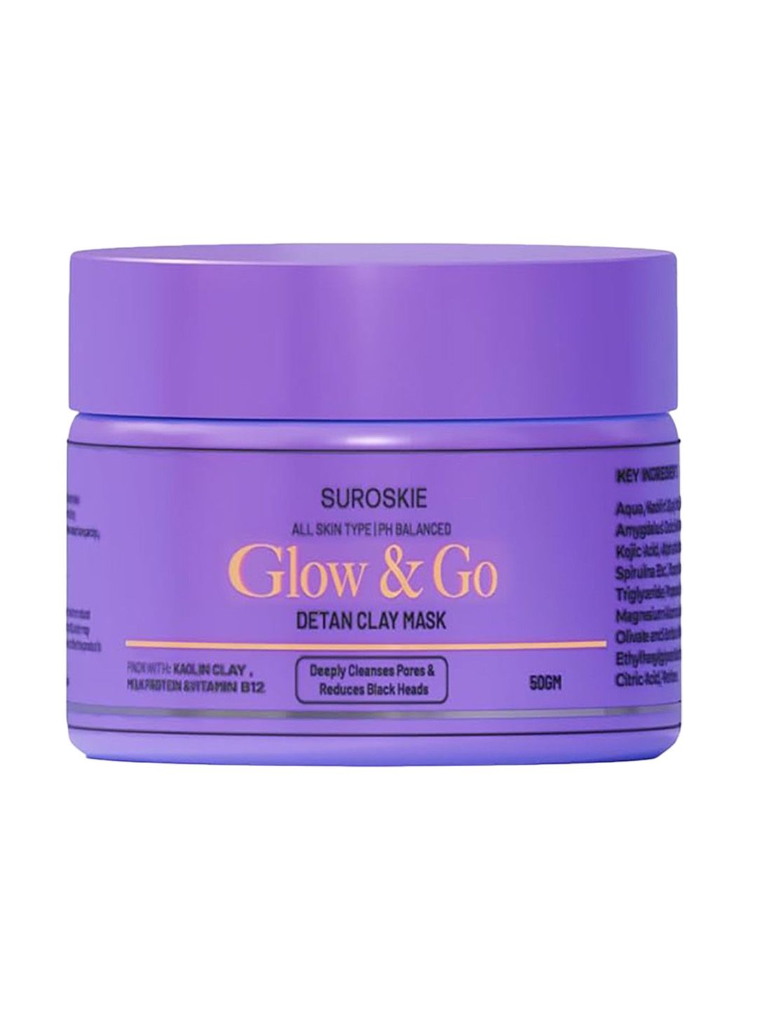 SUROSKIE Glow & Go Detan Clay Mask with Honey For Deep Cleansing - 50 g-picture-47