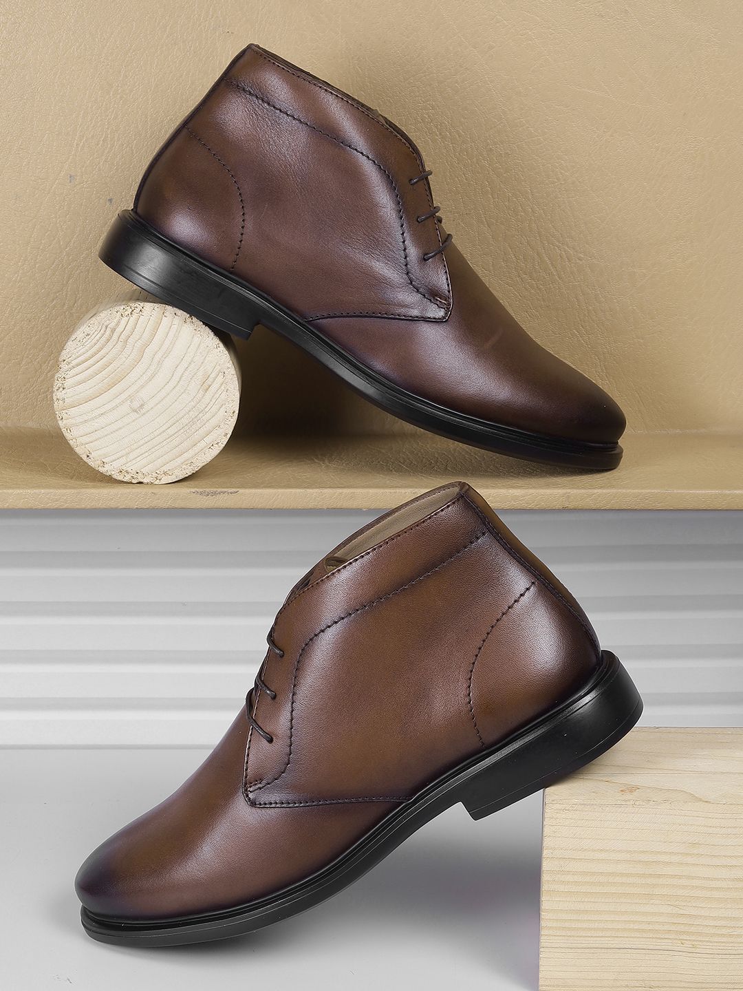 J.FONTINI Men Leather Formal Derbys-picture-29