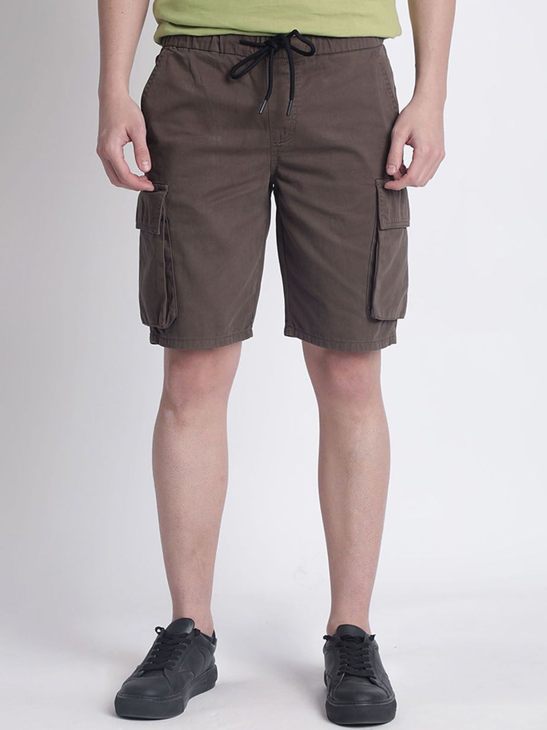 The Roadster Lifestyle Co Pure Cotton Men Cargo Shorts-image-20
