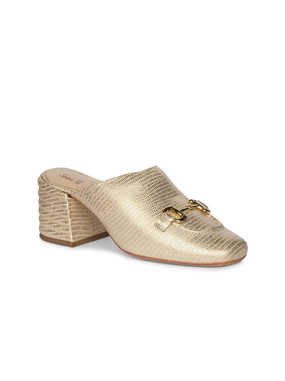 Saint G Textured Leather Block Sandals-picture-30