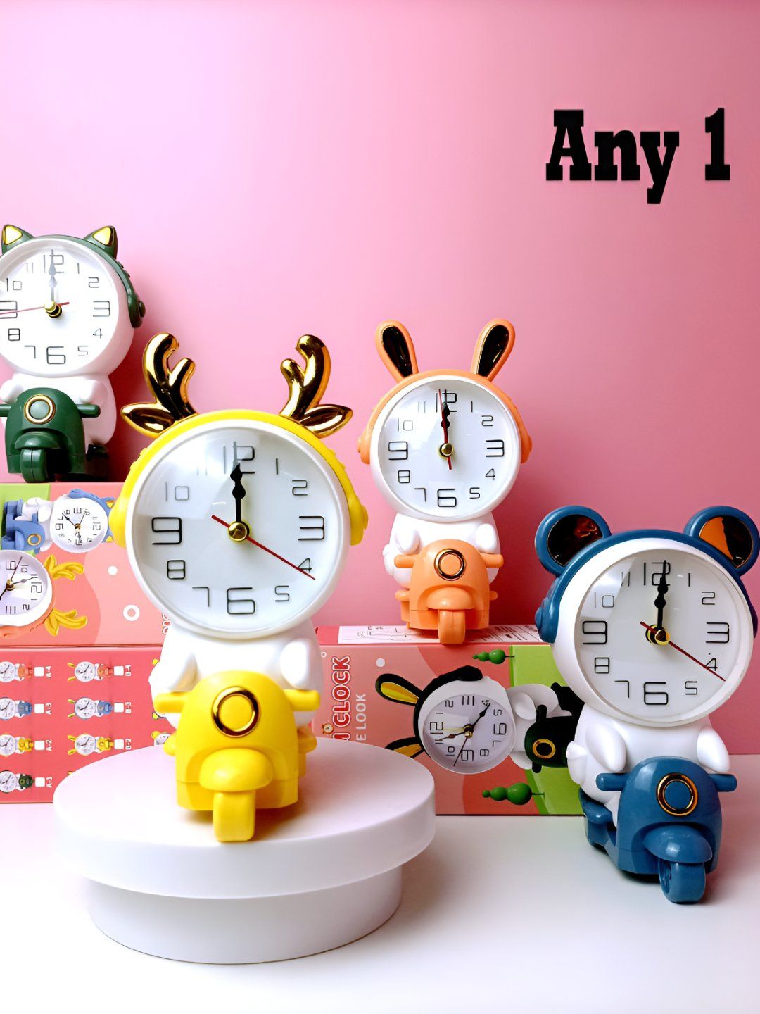 Spiaty White Vintage Alarm Clock-picture-13
