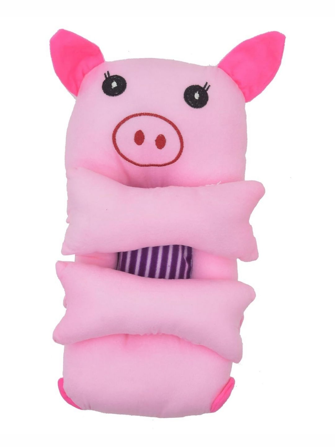 RRC Pink Faux Velvet Lightweight Baby Pillow-image-12