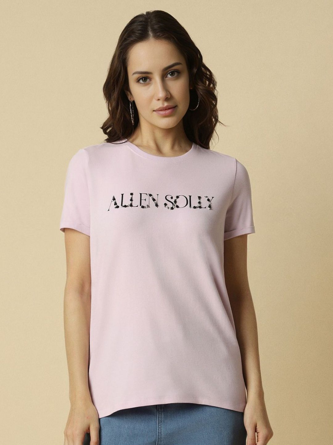 Allen Solly Woman Women Brand Logo Printed T-shirt-picture-38