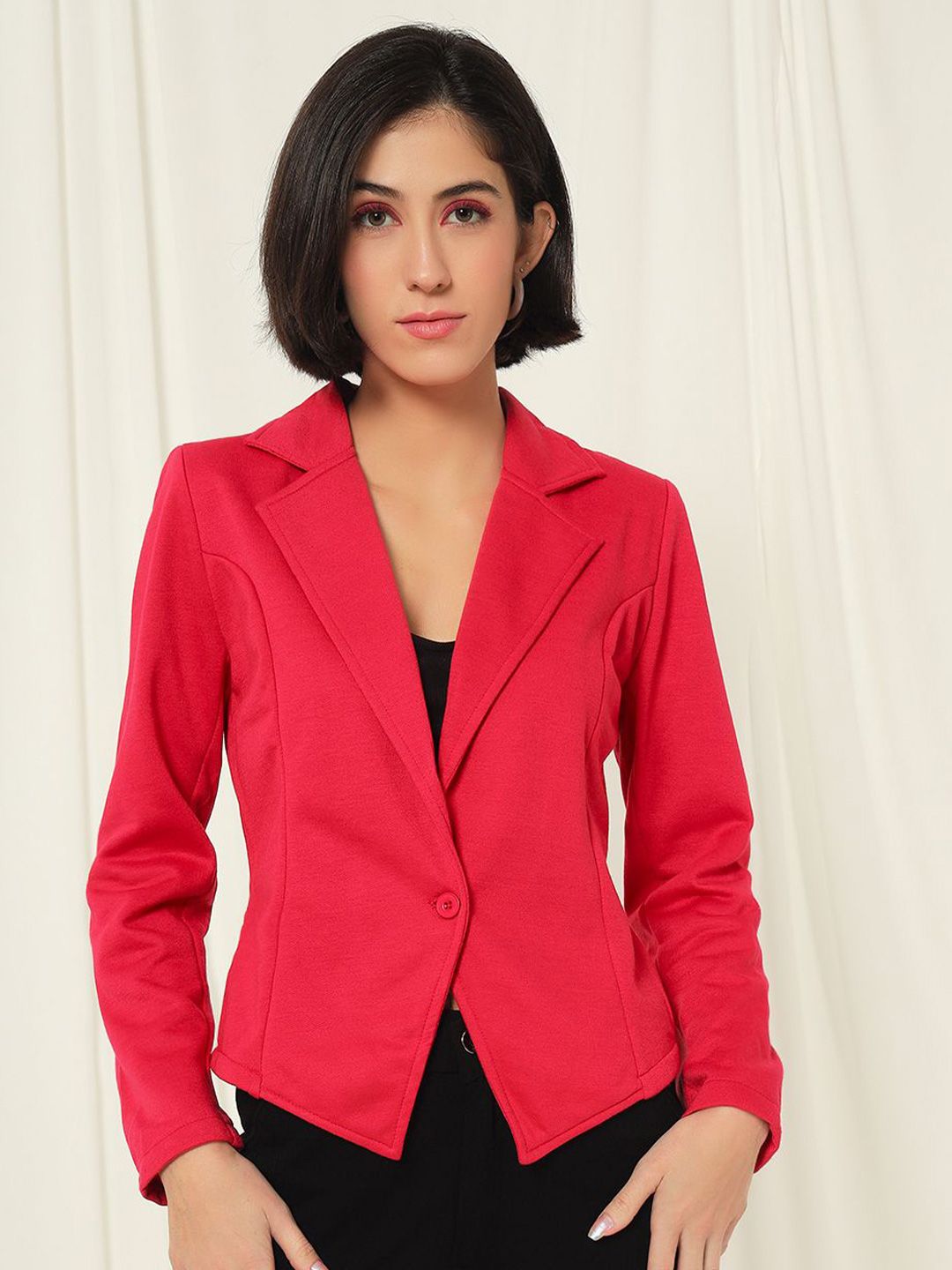 TANDUL Notched Lapel Collar Slim Fit Single-Breasted Blazer-picture-12