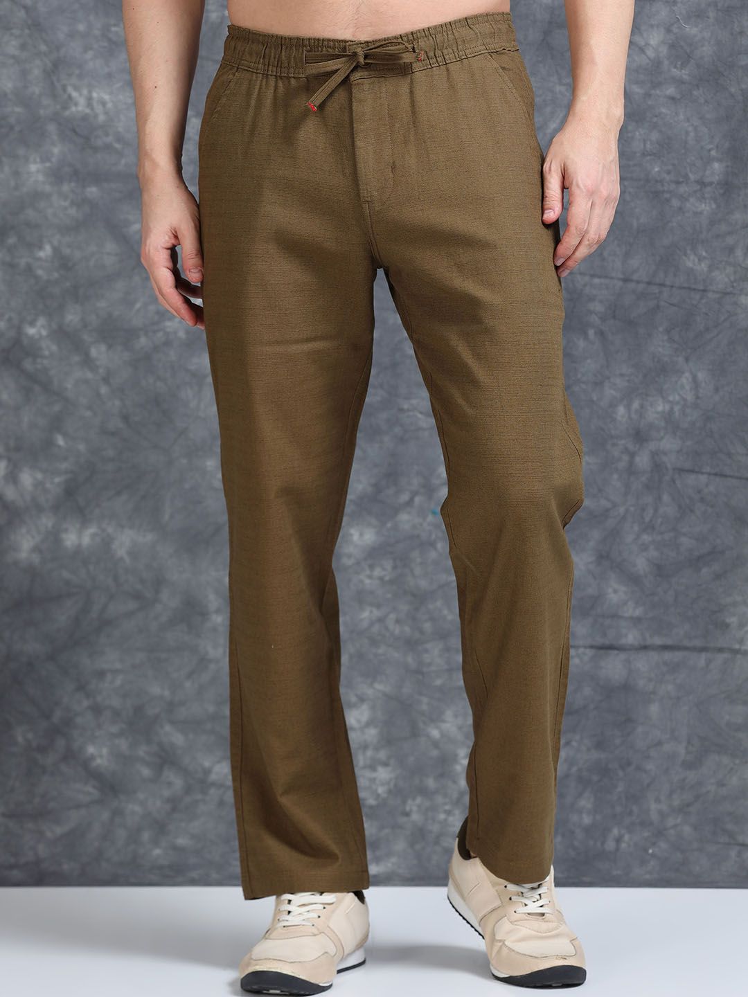 The Roadster Lifestyle Co Men Relaxed-Fit Regular Trousers-picture-37