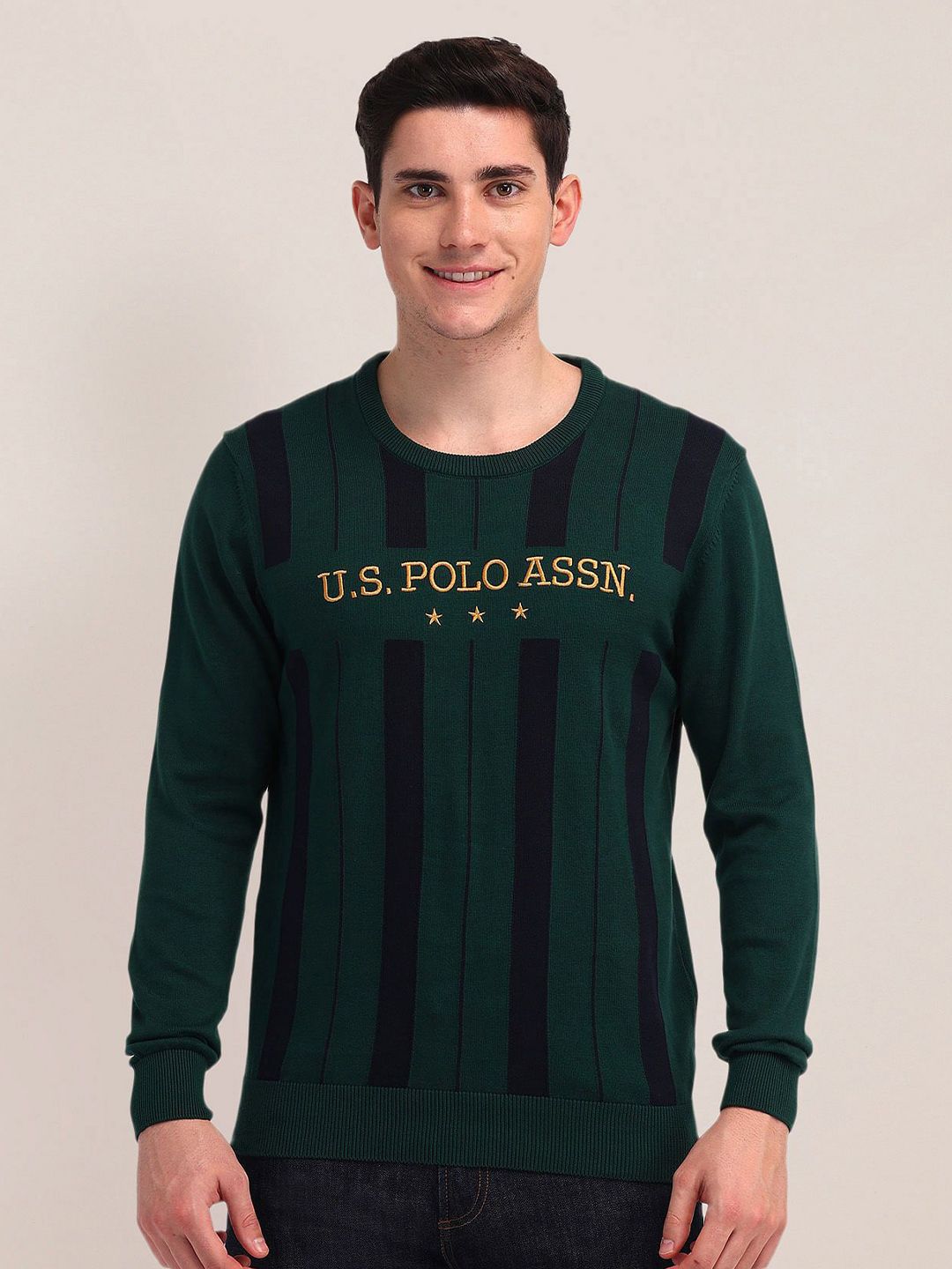 U.S. Polo Assn. Men Striped Round Neck Pullover-picture-31