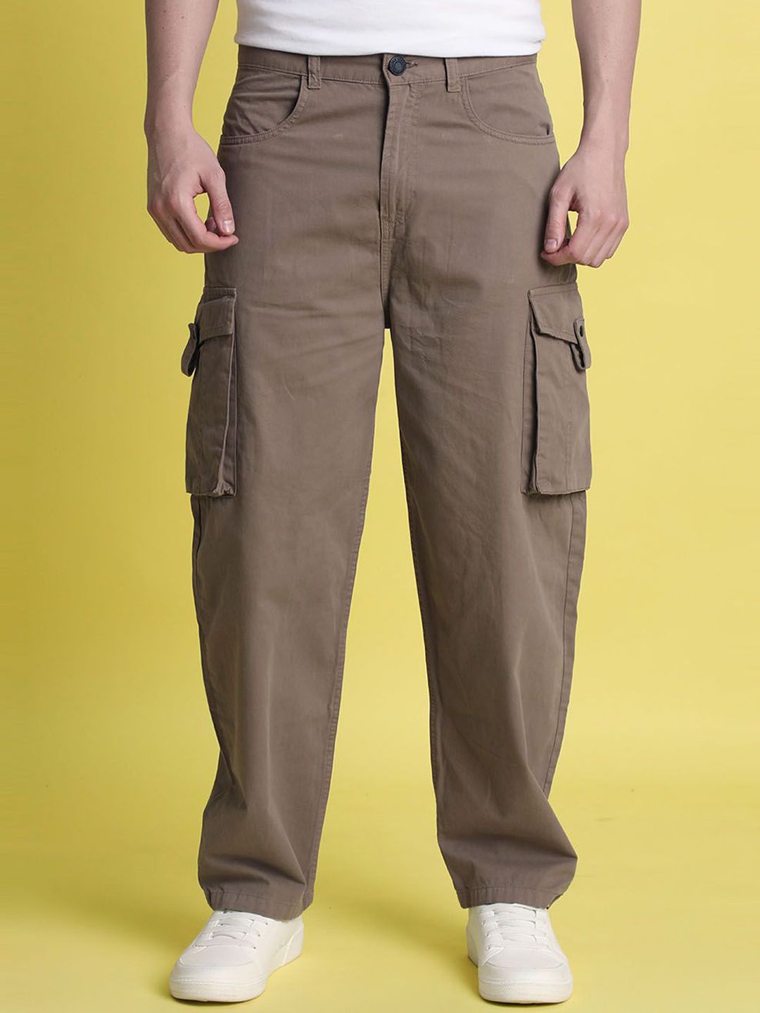 Bene Kleed Men Relaxed Loose Fit Cargos Trousers-picture-40