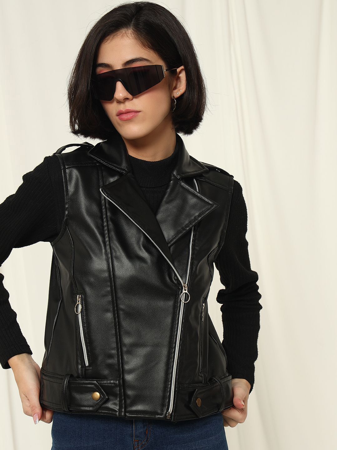 TANDUL Women Lightweight Biker Jacket-picture-31