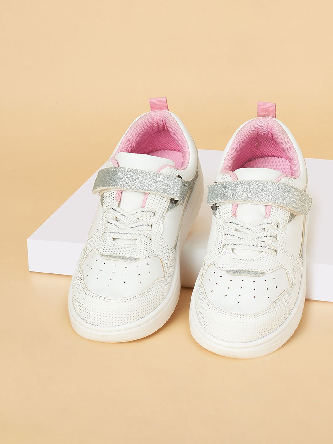 Pantaloons Junior Girls Perforations PU Sneakers-picture-42