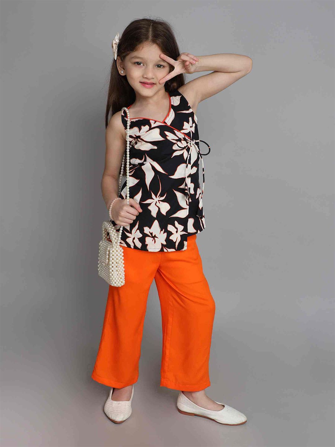 taffykids Girls Printed Top with Trousers-picture-31