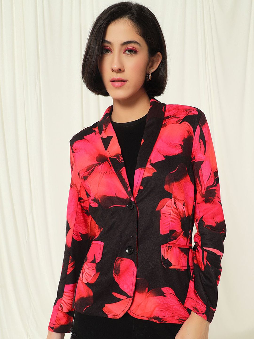 BAESD Printed Slim-Fit Single Breasted Blazer-picture-32