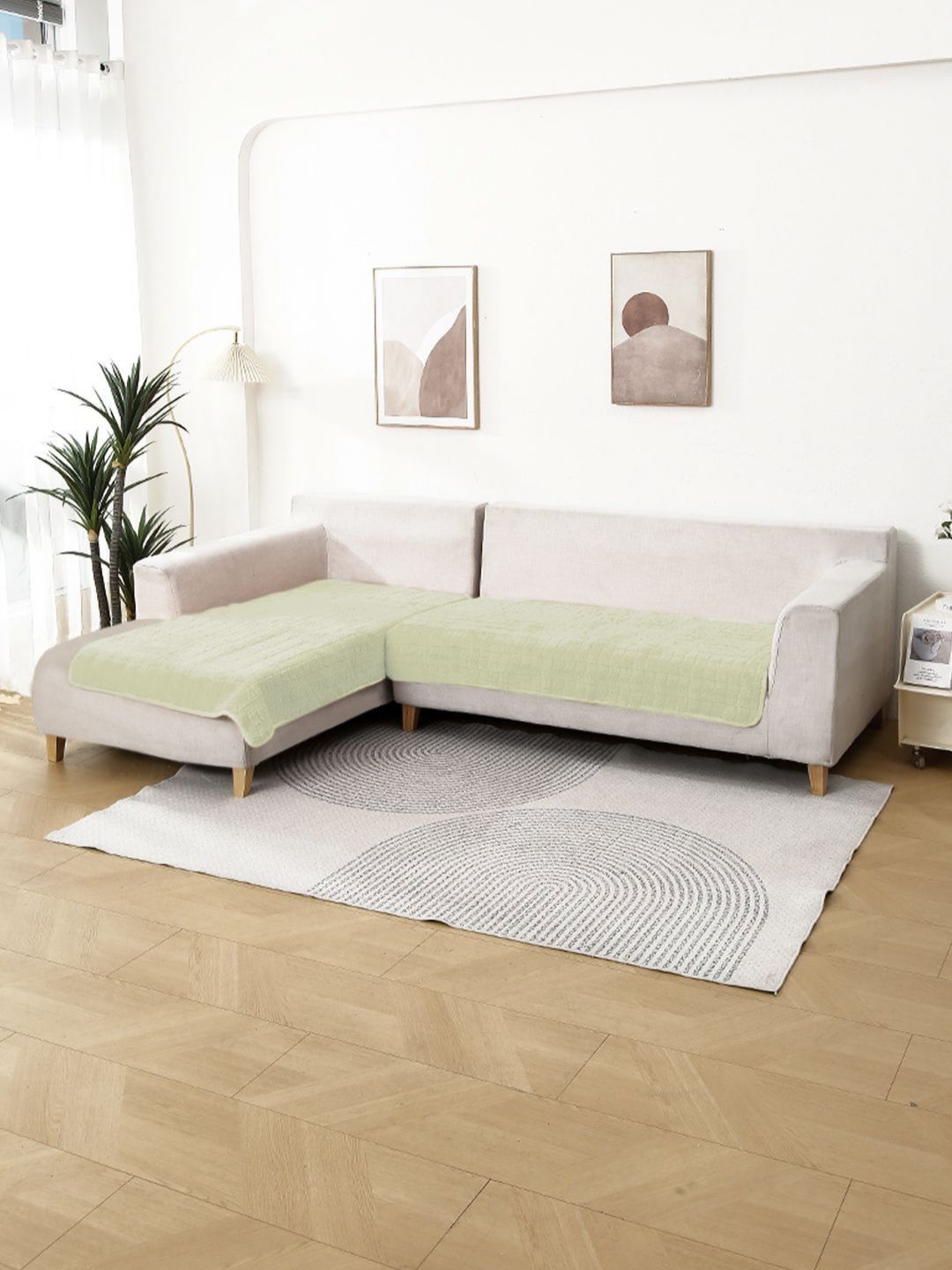 HOKIPO Green 5 Seater Sofa Cover-picture-16