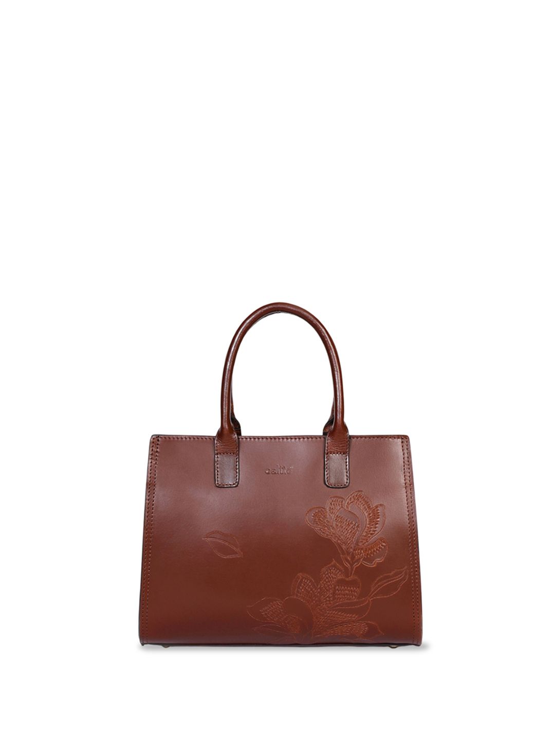 Celtic Embellished Leather Structured Tote Bag-picture-50
