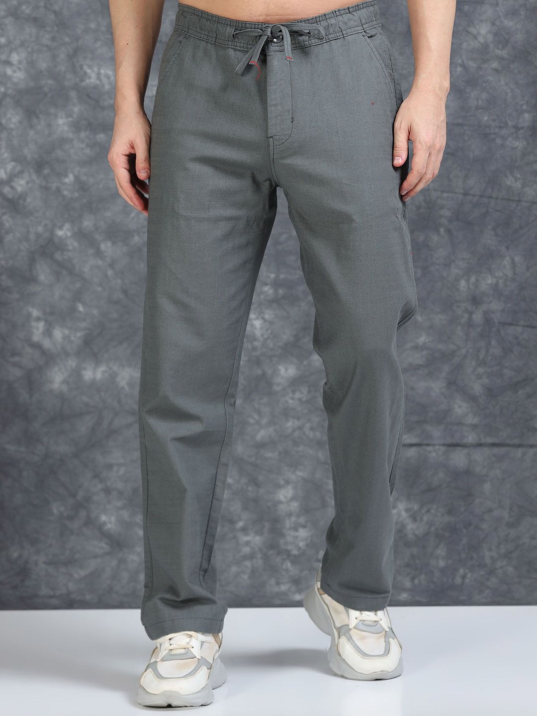 The Roadster Lifestyle Co Men Mid-Rise Relaxed-Fit Trousers-picture-49