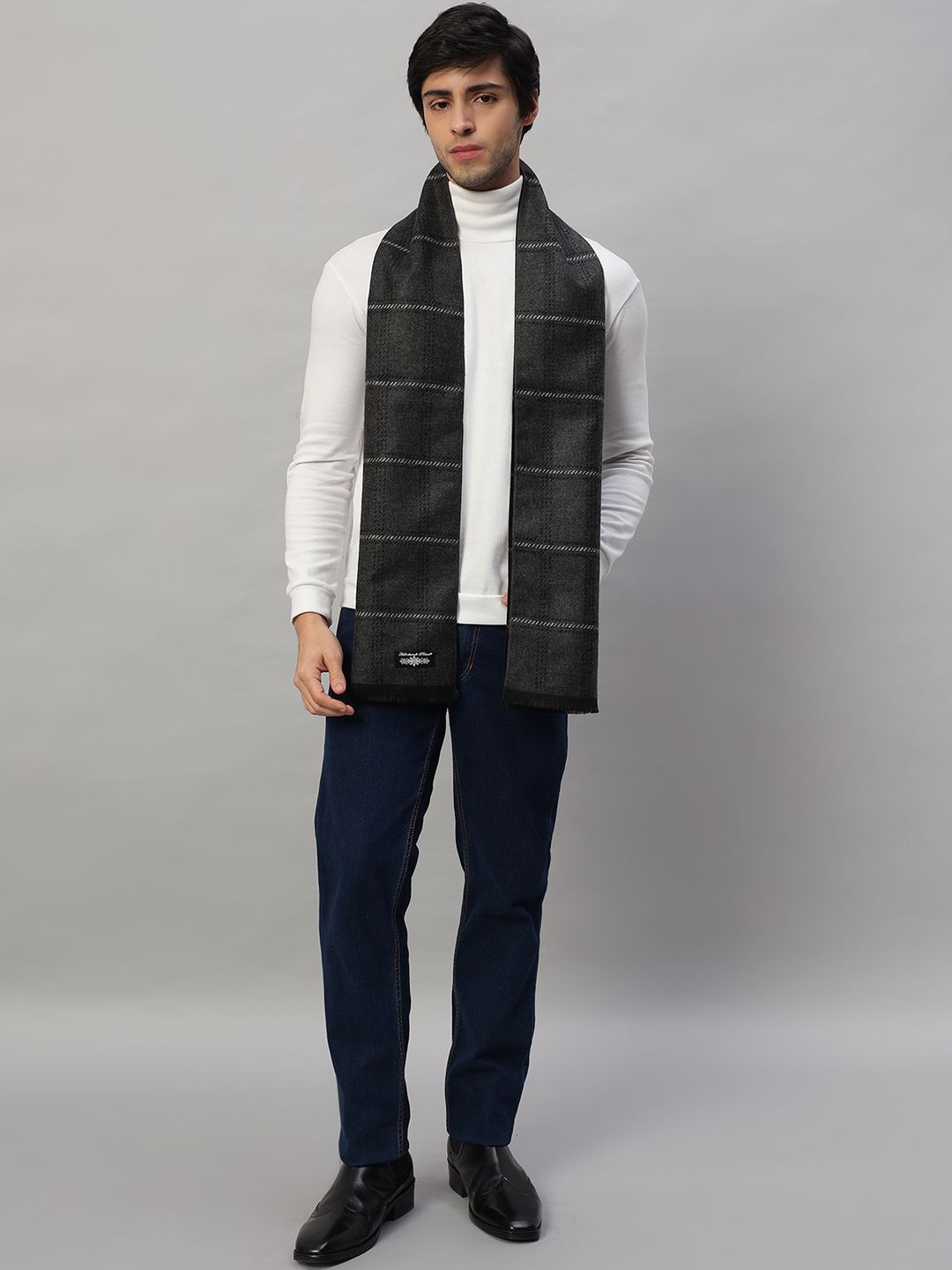 HANDICRAFT PALACE Men Checked Merino Wool Mufflers