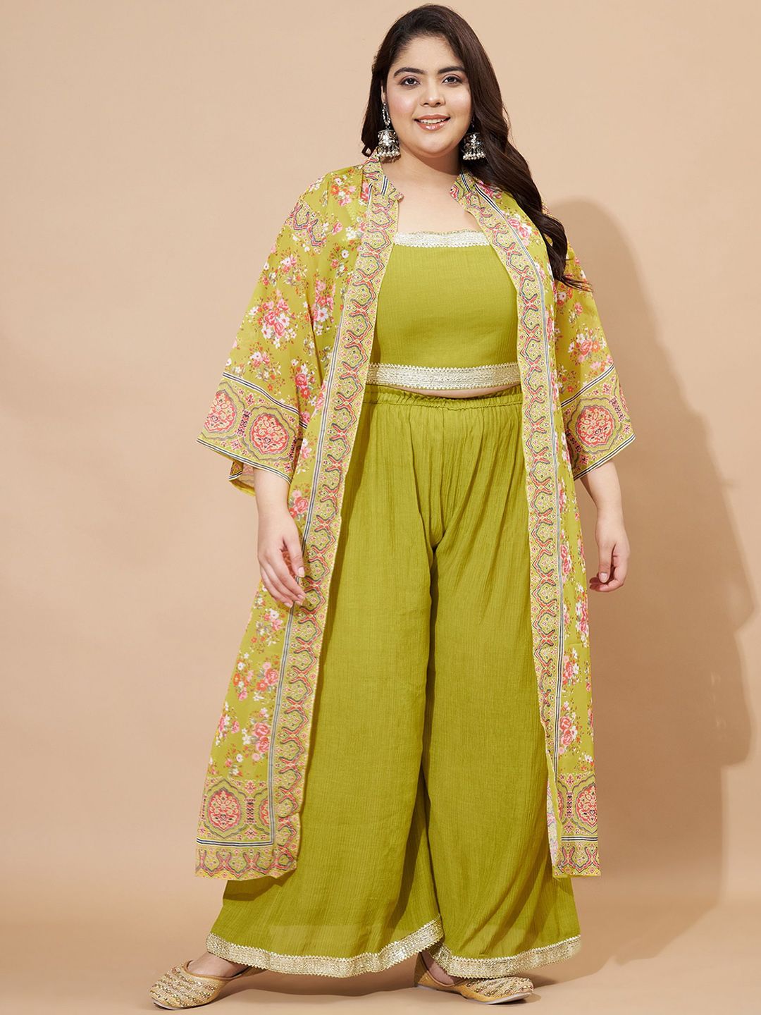 Vbuyz Women Floral Printed Regular Kurta with Palazzos-picture-14