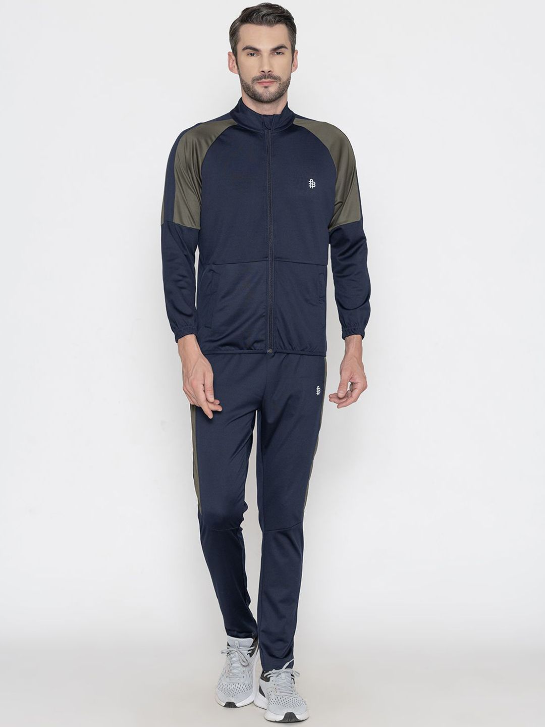 Bonjour Men Cotton Mock Collar Tracksuit-picture-35