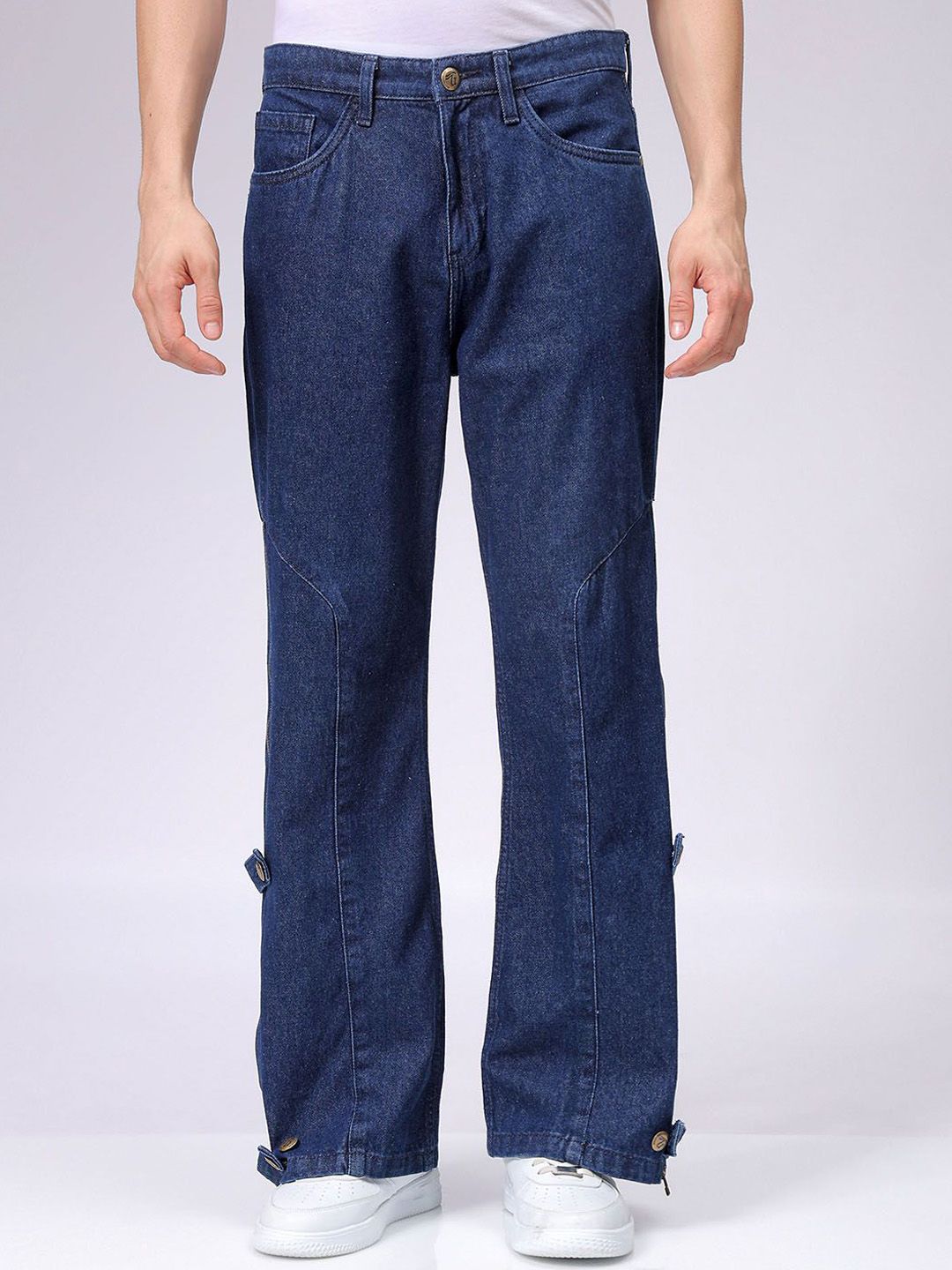 The Indian Garage Co Men Mid-Rise Bootcut Jeans-image-8