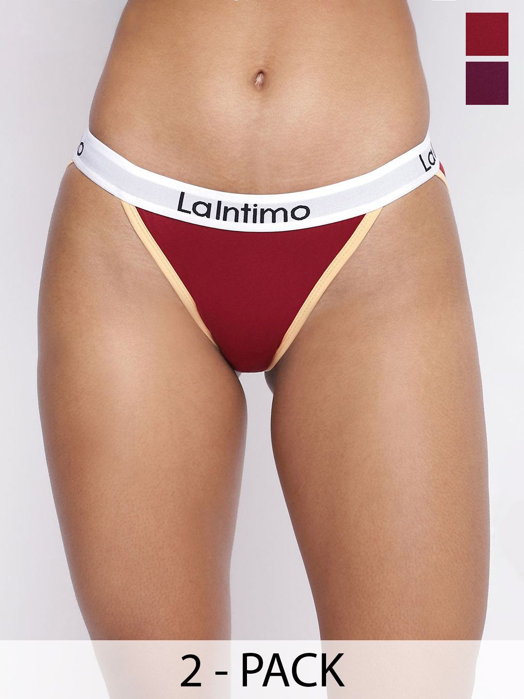 La Intimo Women Pack Of 2 Low-Rise Bikini Briefs LIPBR090B0BE-picture-18