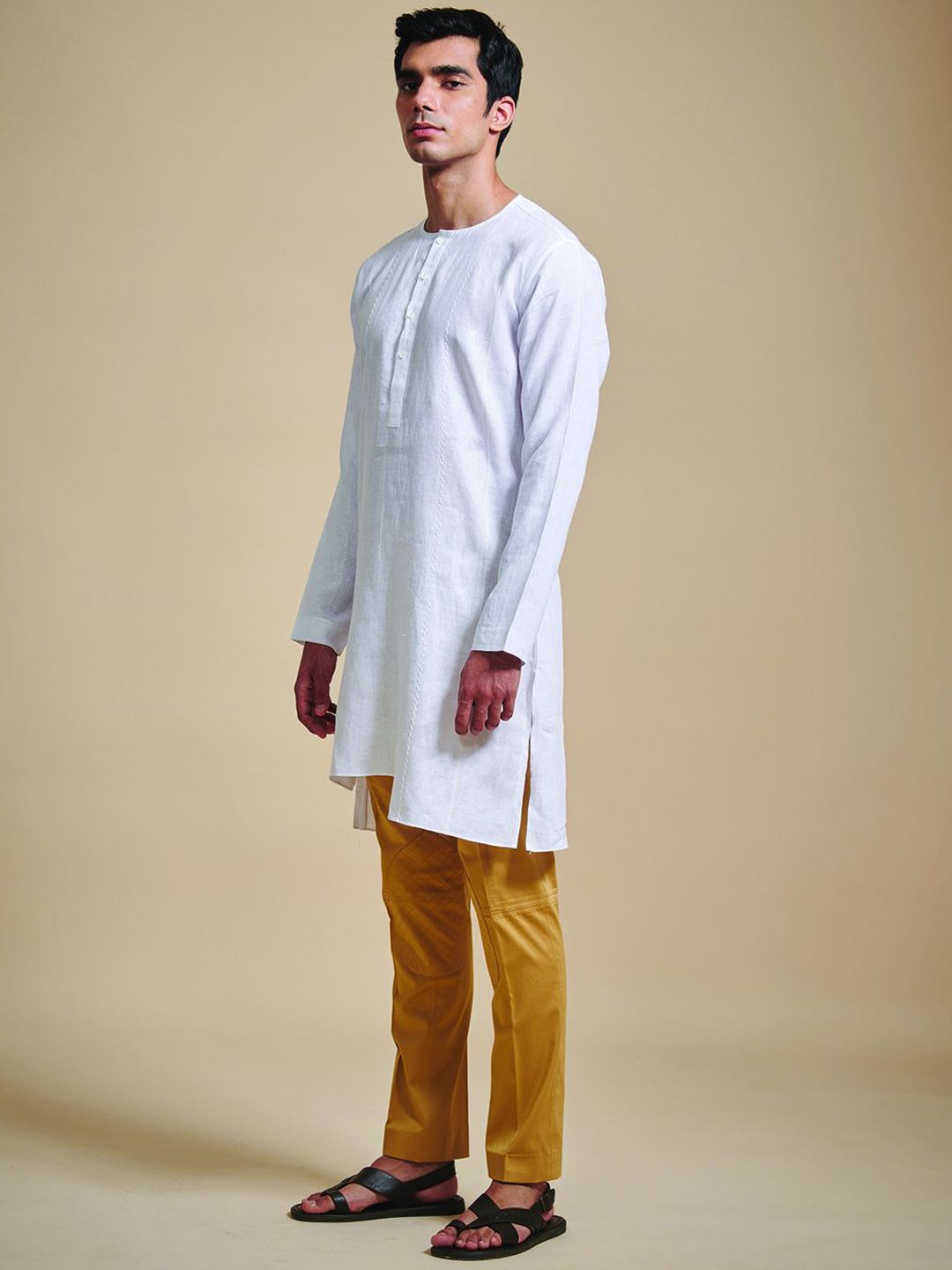 RR Blue Men Colourblocked Gotta Patti Kurta-picture-22