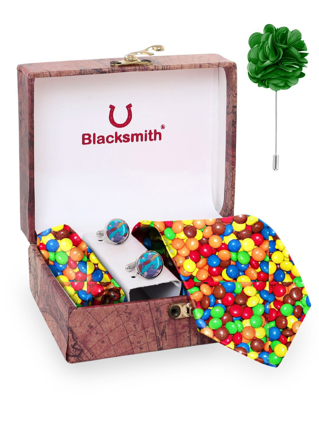 Blacksmith Men Accessory Gift Set Of Tie, Cufflinks &Pocket Square-picture-32