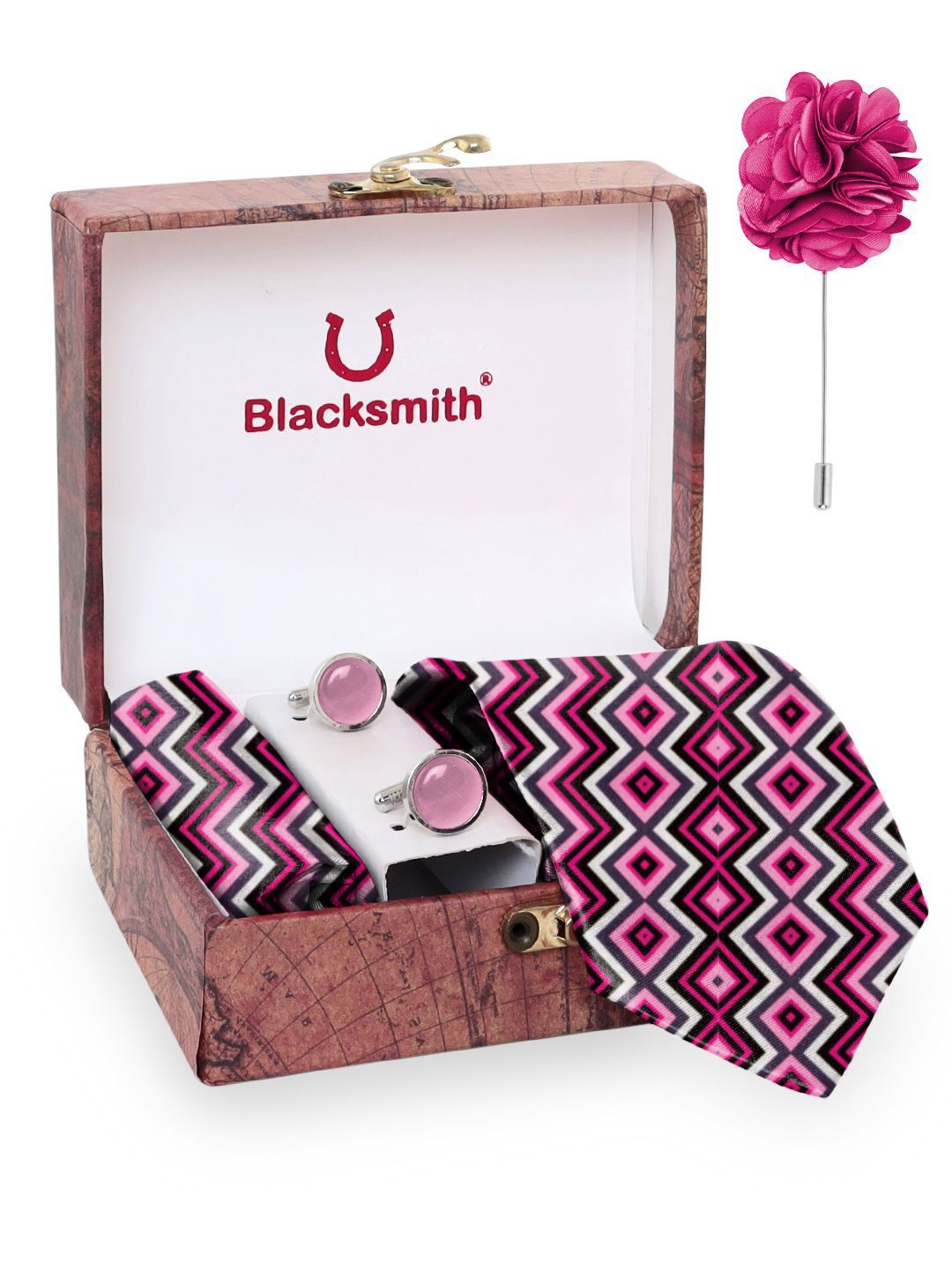 Blacksmith Men Tie, Cufflinks and Pocket Square-picture-52