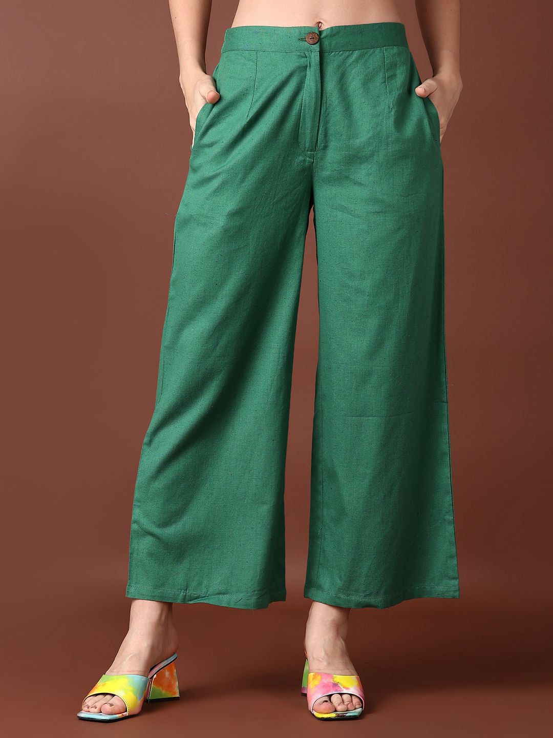 V-Mart Women Cotton Flared Palazzos-image-30