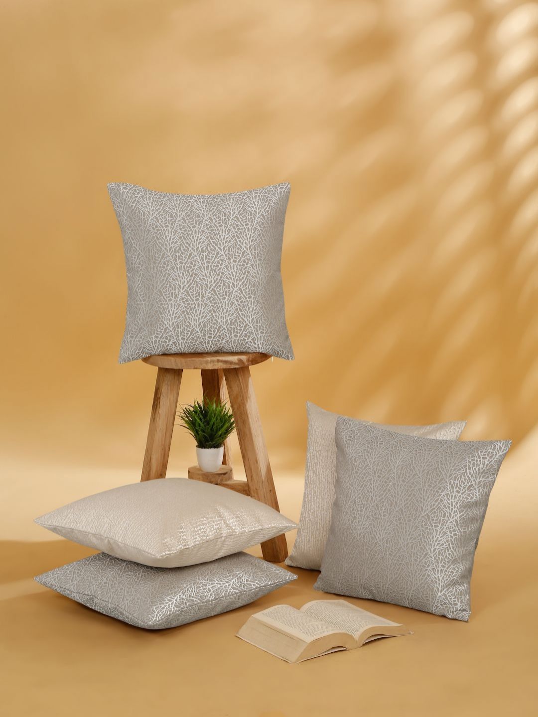 ROSARA HOME Unisex Grey Cushion Covers-picture-44