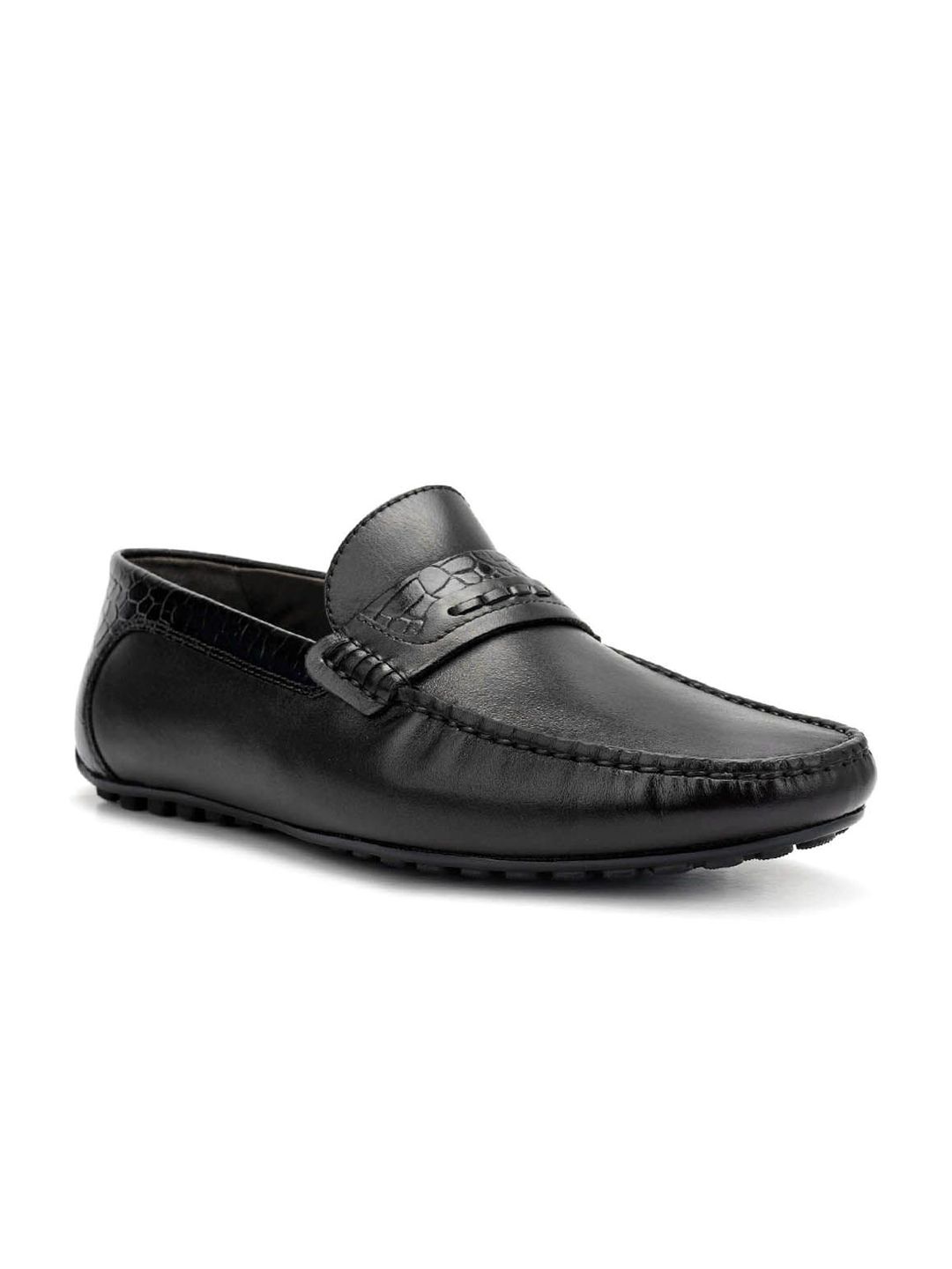Rosso Brunello Textured Round-Toe Formal Loafers-picture-41