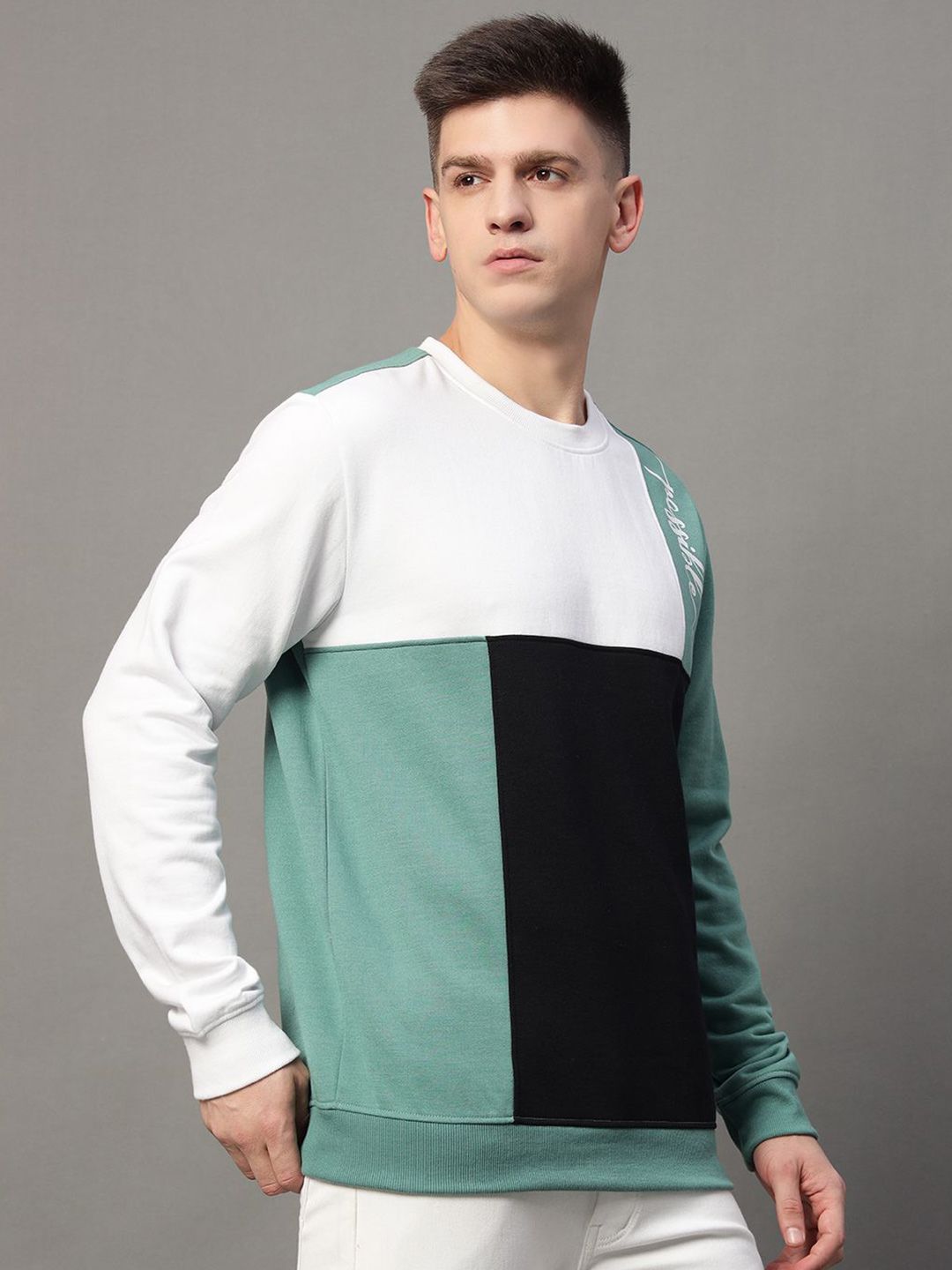 GET GOLF Men Colourblocked Pullover Sweatshirt-picture-41