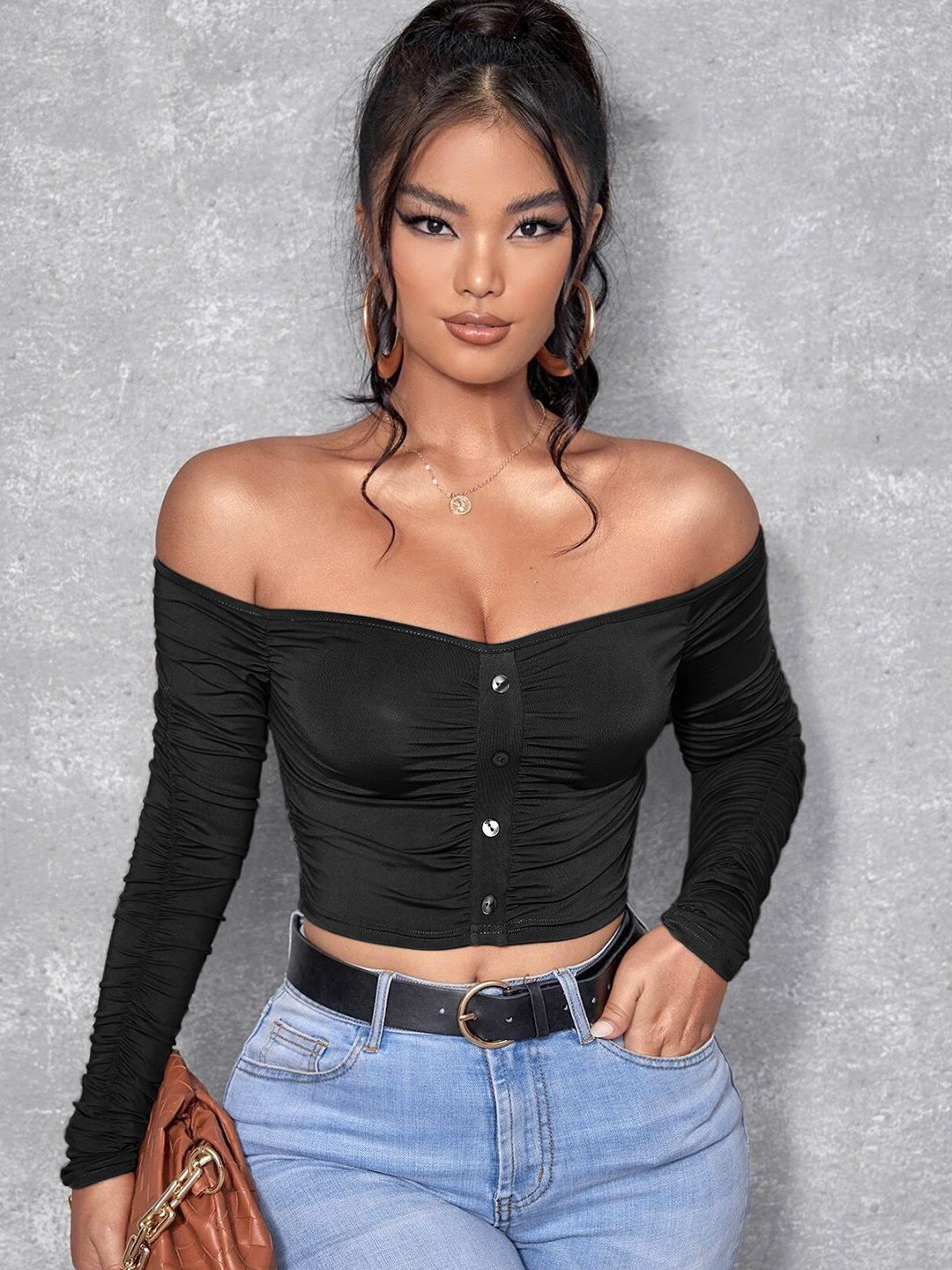 Stylecast X Slyck Off-Shoulder Crop Top-picture-35