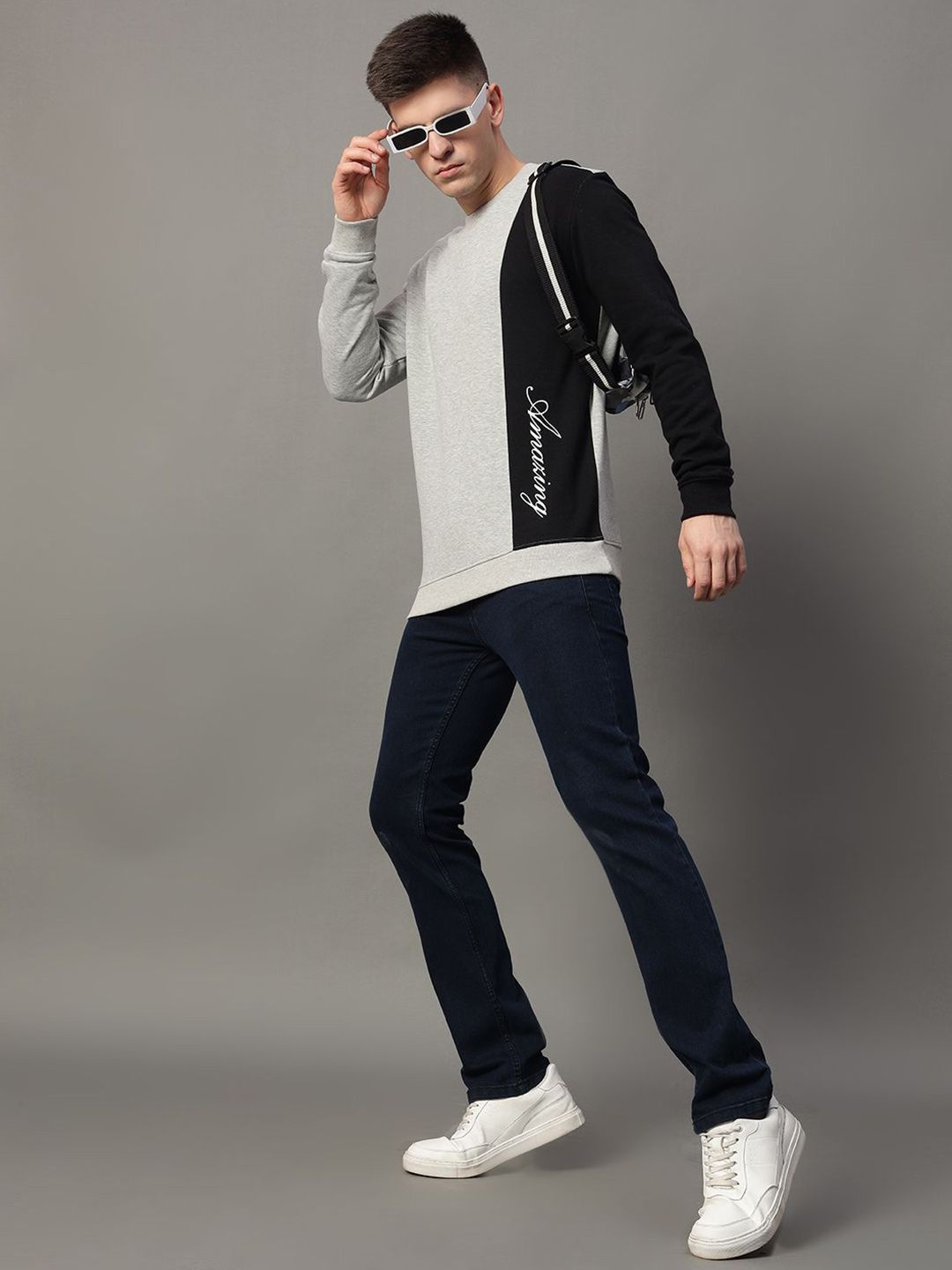 GET GOLF Men Colourblocked Pullover Sweatshirt-picture-44