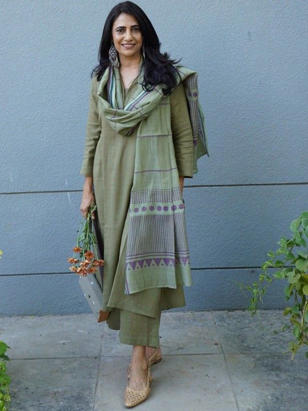 KALINI Women Printed Regular Kurta with Trousers & With Dupatta-picture-13