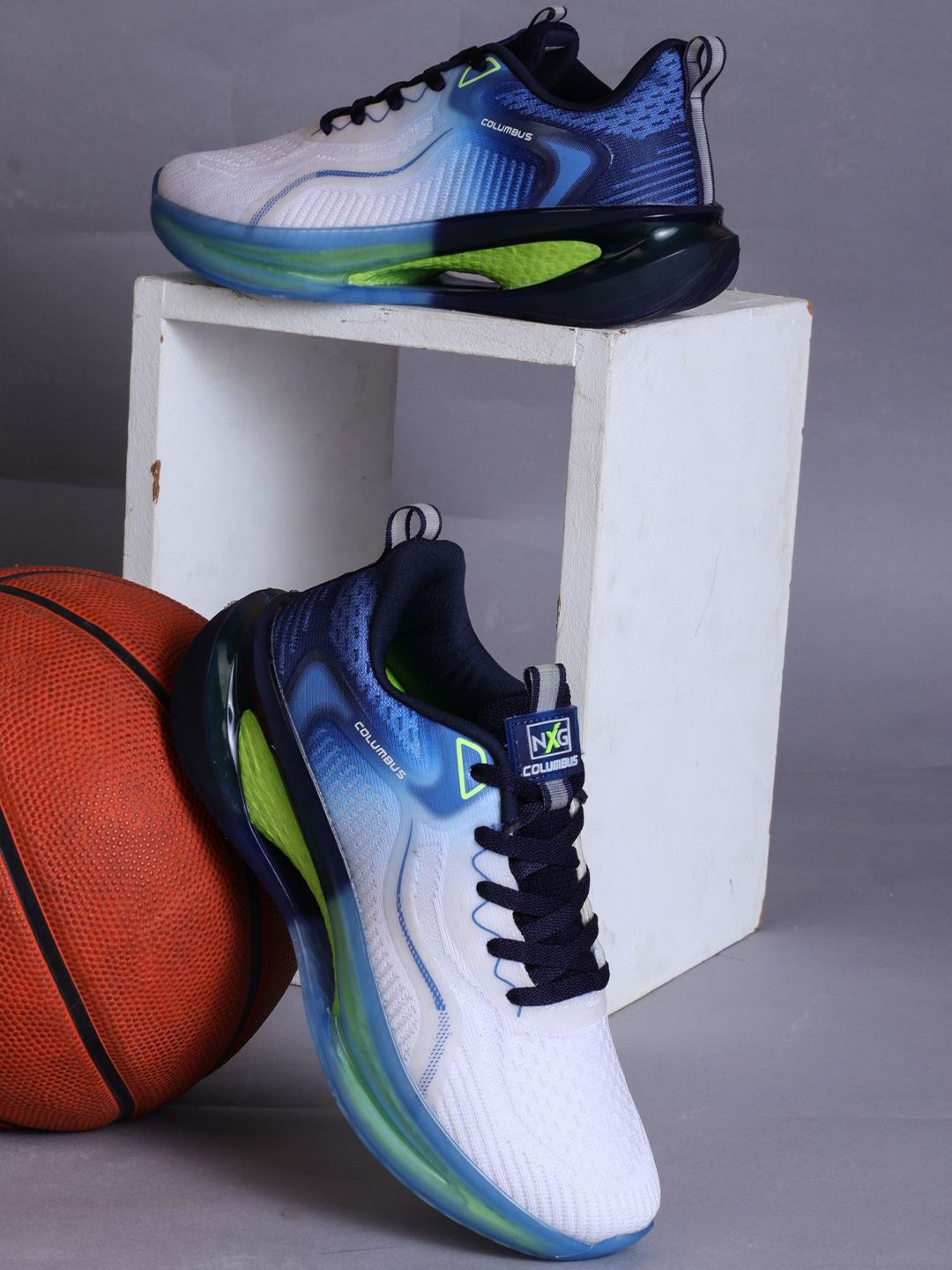 Columbus Men Mesh Running Non-Marking Shoes-picture-48