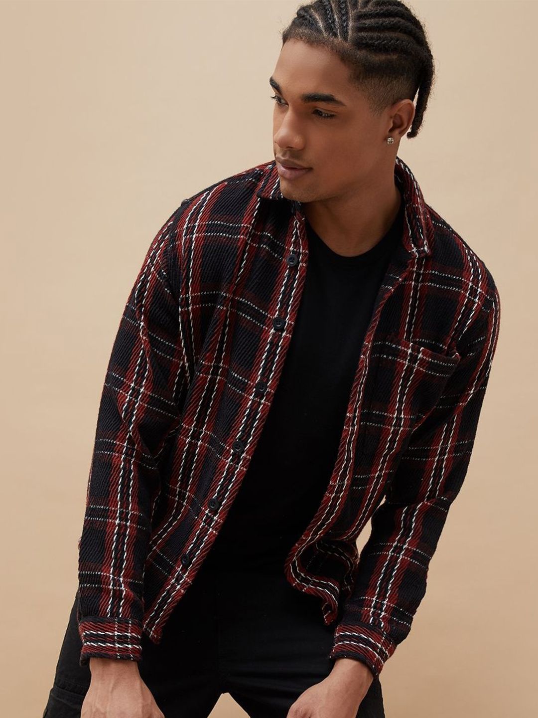 Forca Men Tartan Checks Opaque Checked Casual Shirt-picture-23