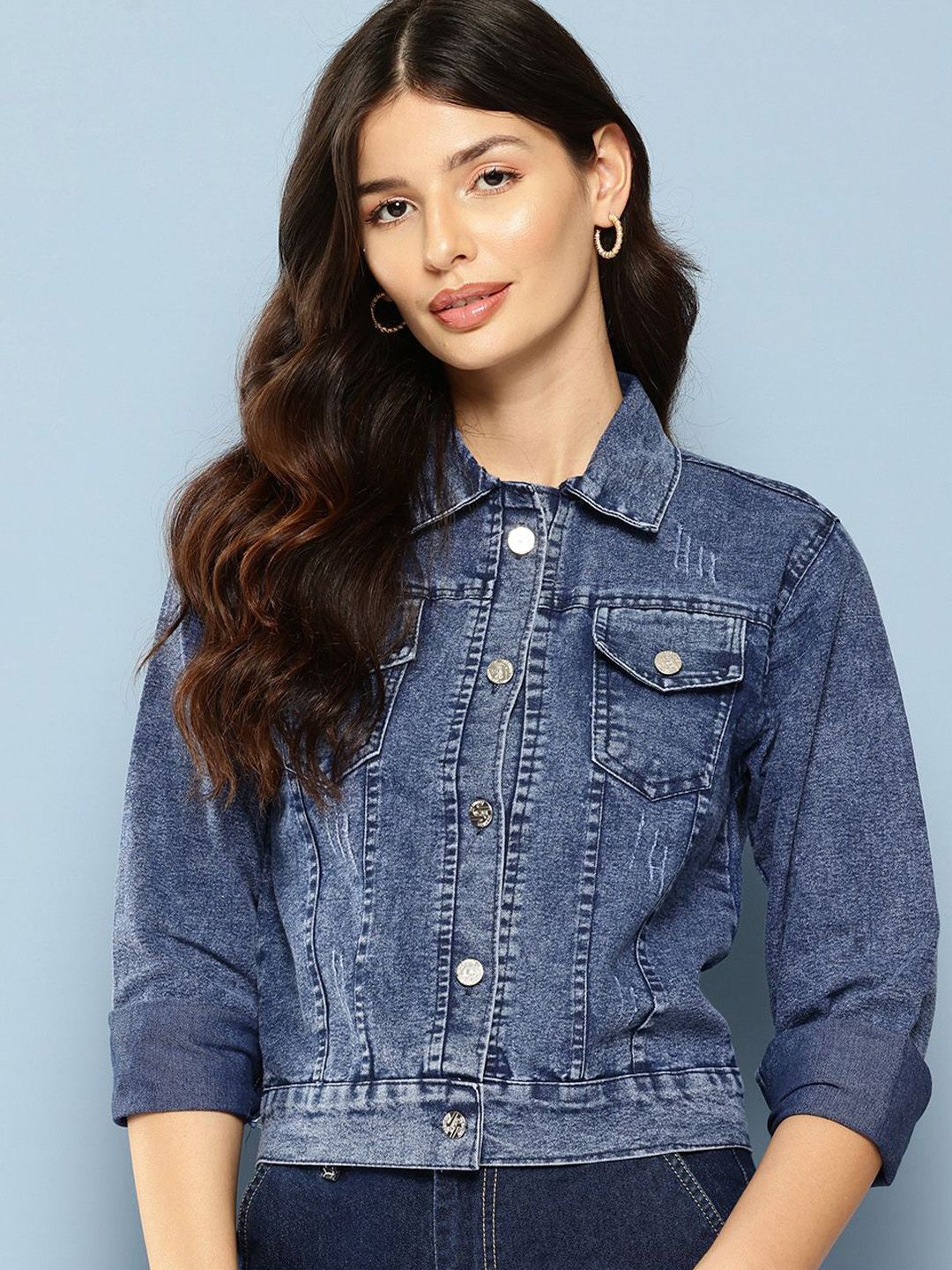 The Roadster Lifestyle Co Collared Denim Jacket