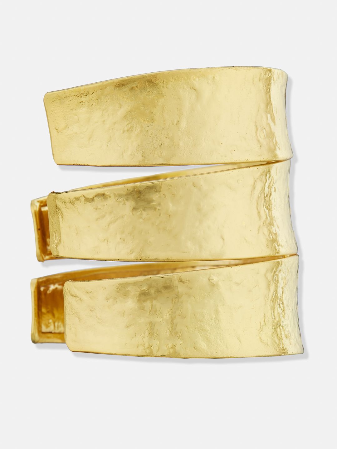 ATIBELLE Women 2 Brass Gold-Plated Cuff Bracelet