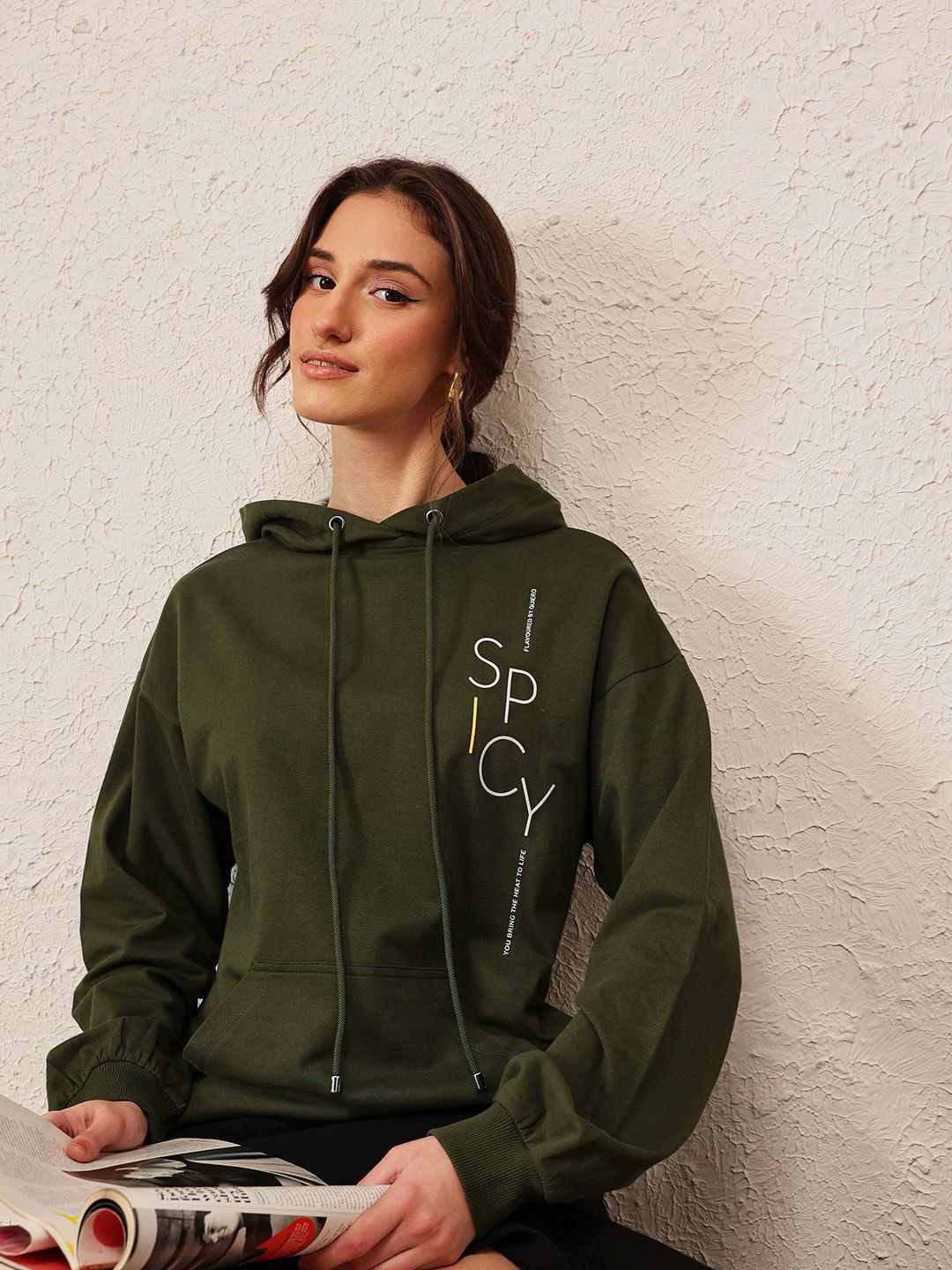 QUIERO Women Printed Hooded Sweatshirt-picture-14