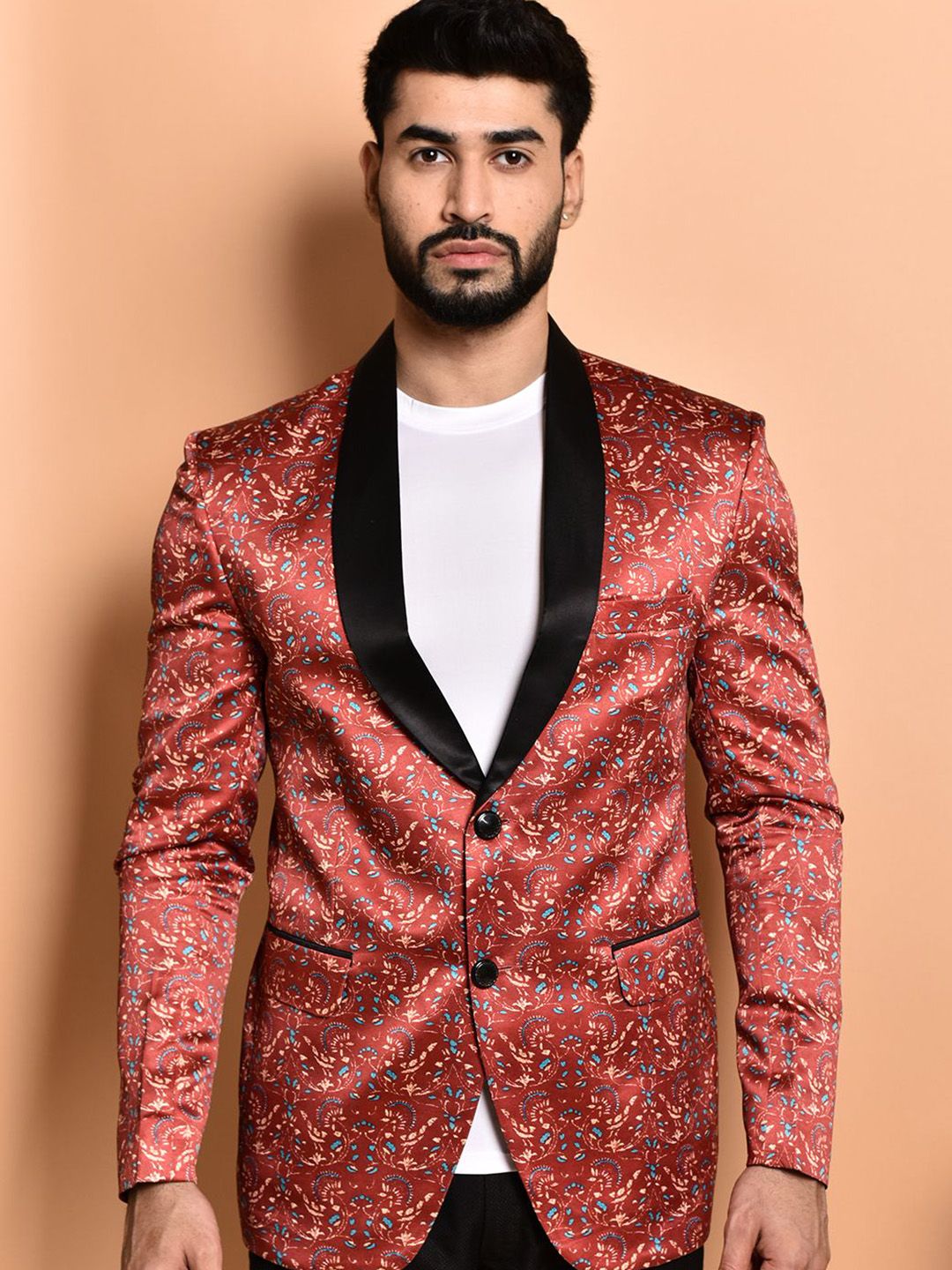 PRINTINDIA Printed Single-Breasted Casual Blazer-picture-22