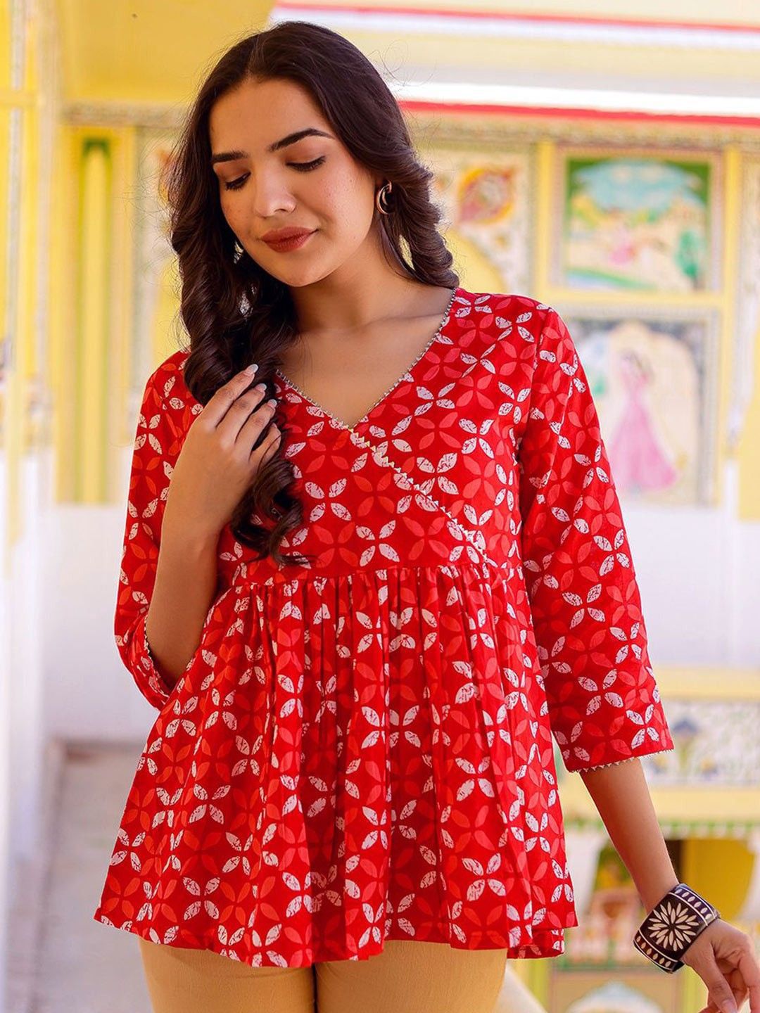 VASVI Floral Print Cotton Top-picture-12