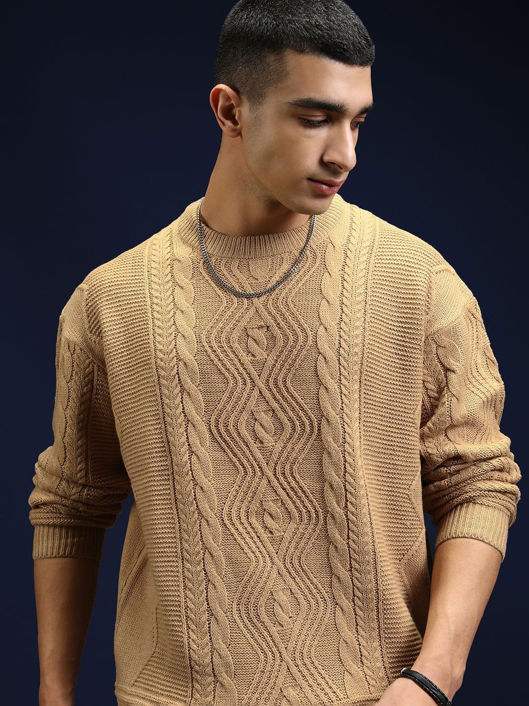 HIGHLANDER Men Cable Knit Pullover-picture-16