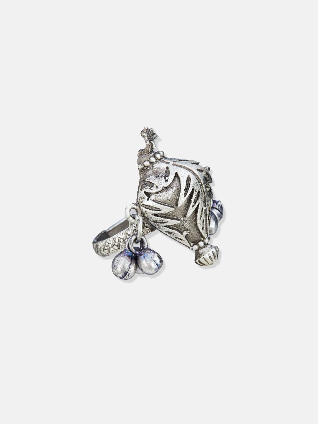 ATIBELLE Set Of 3 Silver Plated Adjustable Finger Ring